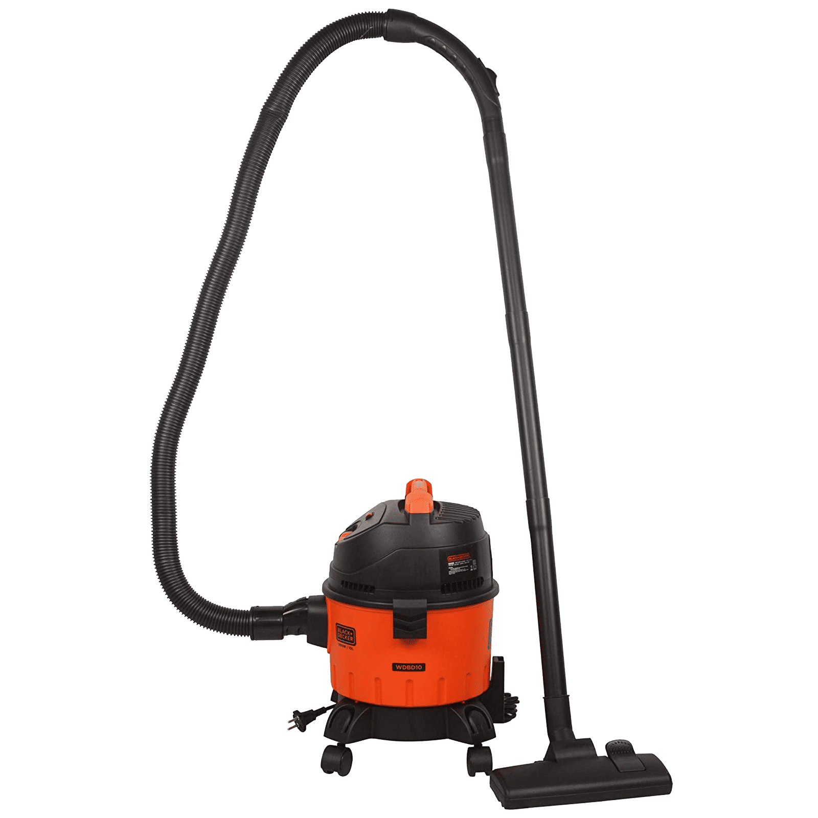 BLACK+DECKER 1200 Watts Wet & Dry Vacuum Cleaner (WDBD10-IN, Orange)_1
