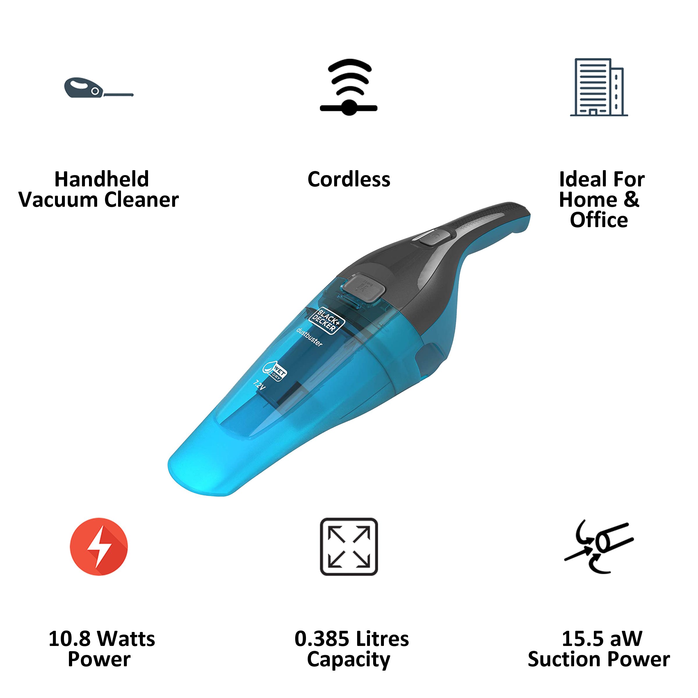 BLACK+DECKER Dustbuster Cordless Wet & Dry Hand Vacuum Cleaner (WDC215WA-QW, Blue) BLACK+DECKER Dustbuster Cordless Wet & Dry Hand Vacuum Cleaner (WDC215WA-QW, Blue)_5