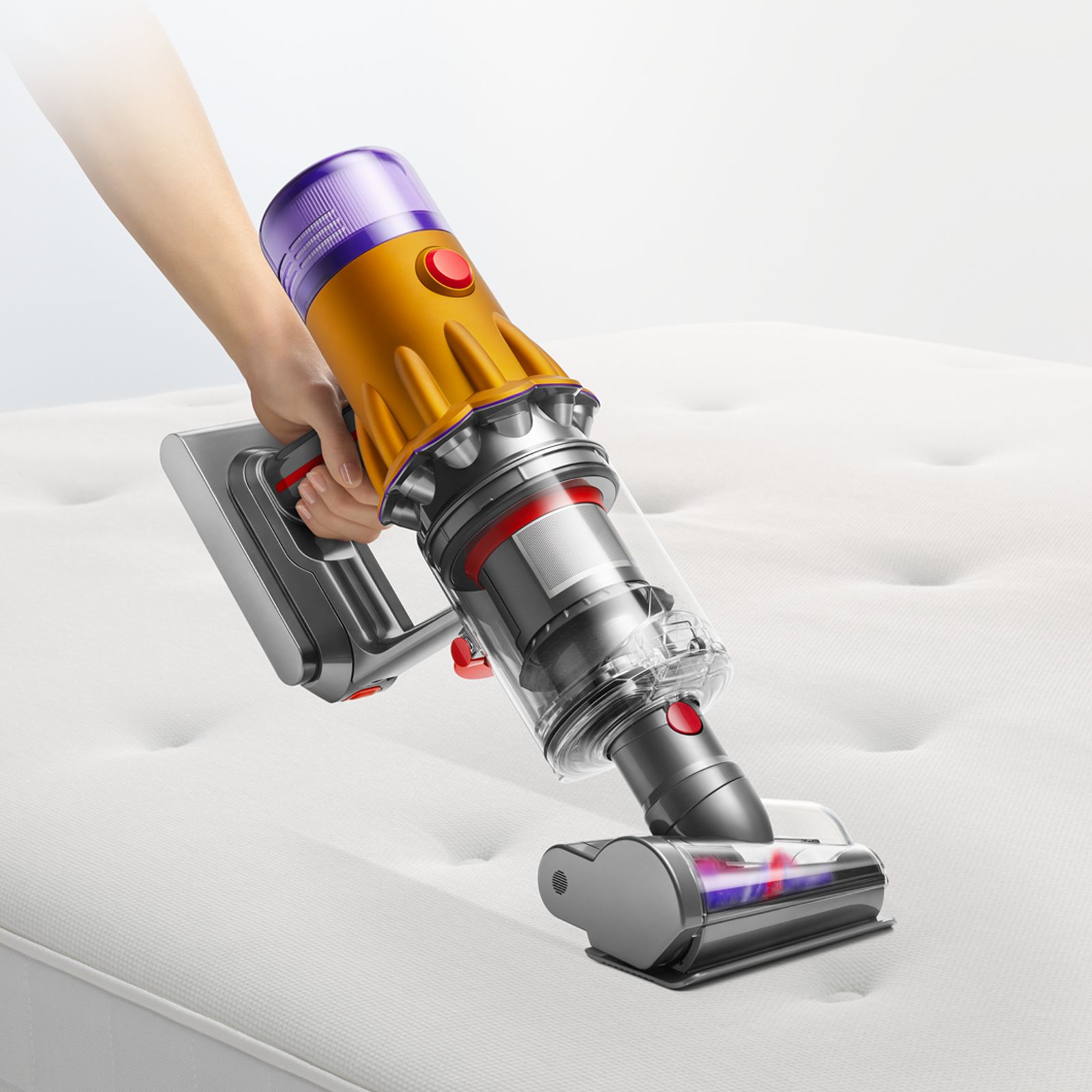 dyson V12 Detect Slim 150W Cordless Wet & Dry Vacuum Cleaner with 11 Cyclones Technology (LCD Screen, Yellow & Nickel)_4