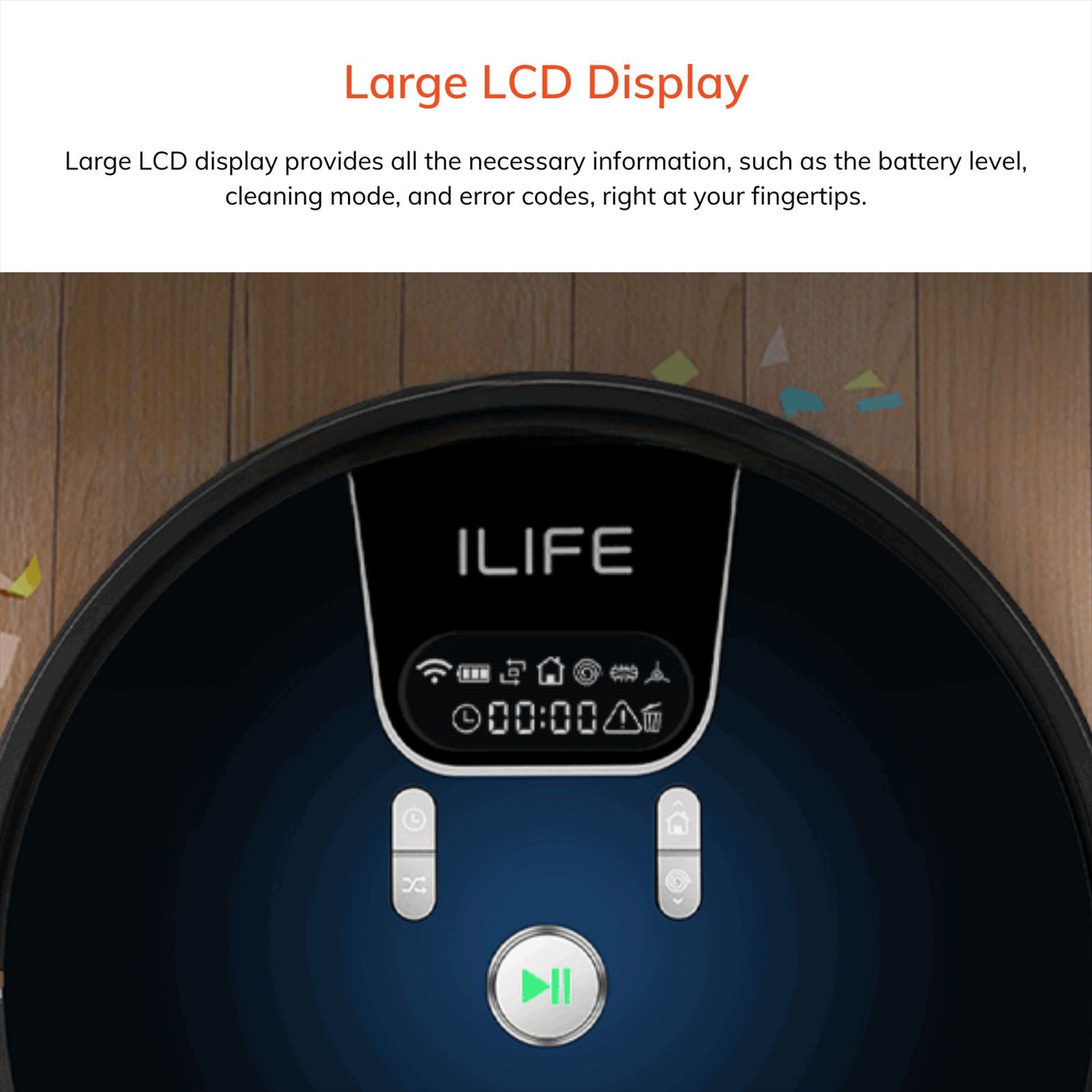 ILIFE A80 Pro Robotic Vacuum Cleaner & Mop with Wi-Fi Connectivity (Alexa & Google Assistant, Gradient Blue) ILIFE A80 Pro Robotic Vacuum Cleaner & Mop with Wi-Fi Connectivity (Alexa & Google Assistant, Gradient Blue)_7