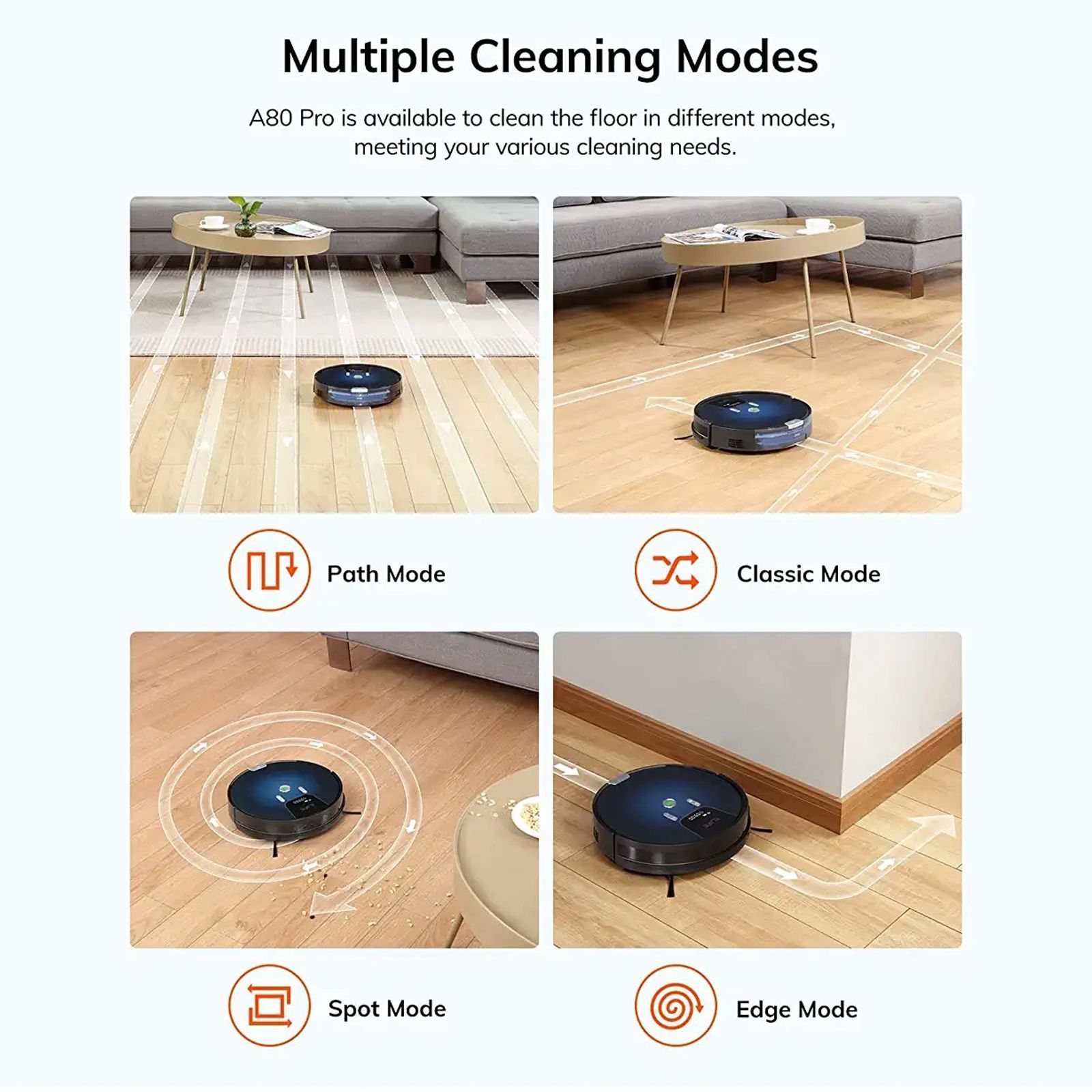 ILIFE A80 Pro Robotic Vacuum Cleaner & Mop with Wi-Fi Connectivity (Alexa & Google Assistant, Gradient Blue) ILIFE A80 Pro Robotic Vacuum Cleaner & Mop with Wi-Fi Connectivity (Alexa & Google Assistant, Gradient Blue)_10