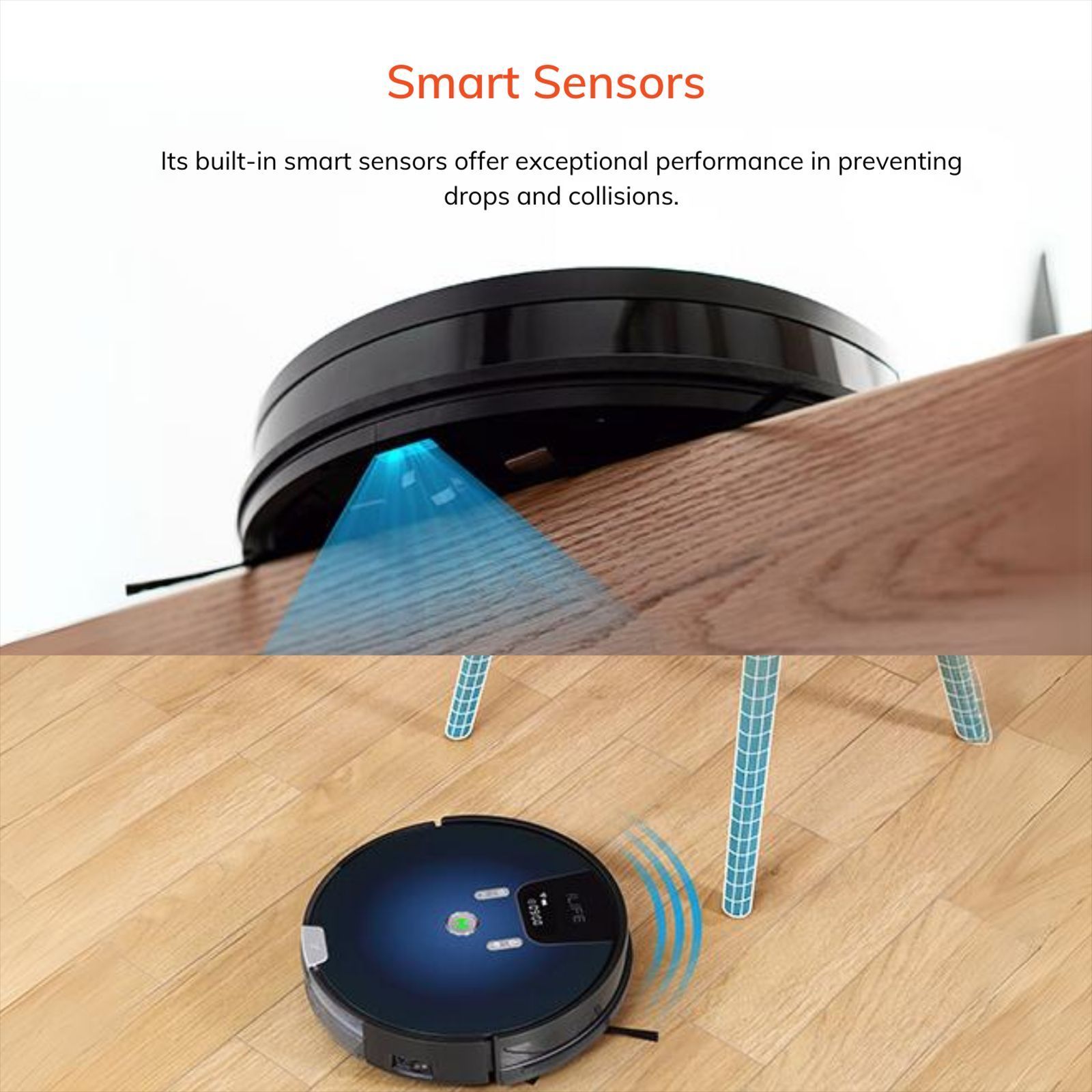 ILIFE A80 Pro Robotic Vacuum Cleaner & Mop with Wi-Fi Connectivity (Alexa & Google Assistant, Gradient Blue) ILIFE A80 Pro Robotic Vacuum Cleaner & Mop with Wi-Fi Connectivity (Alexa & Google Assistant, Gradient Blue)_14