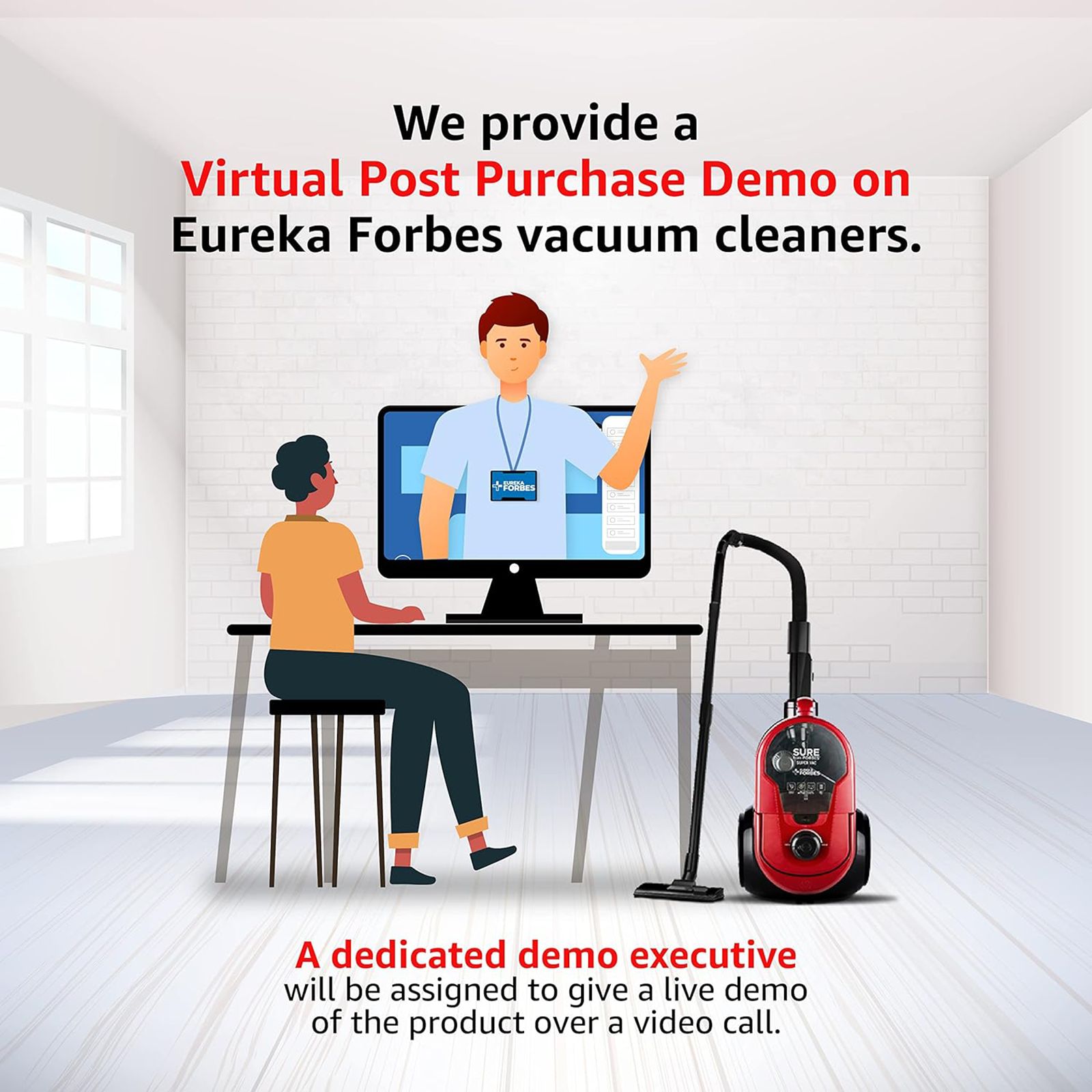 EUREKA FORBES Robo Vac n Mop NXT Vacuum Cleaner (0.5 Litres Tank, Black)_8