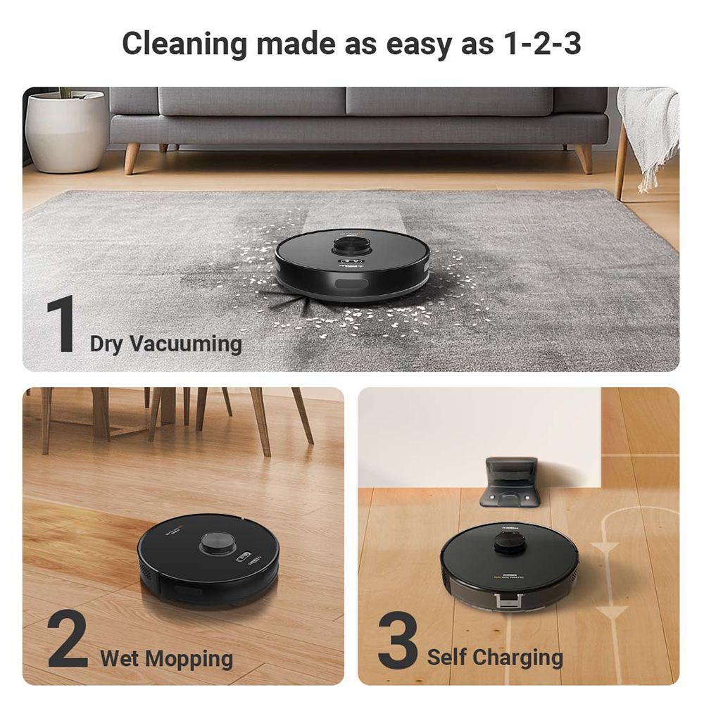 EUREKA FORBES LVac Voice Pro Robotic Vacuum Cleaner & Mop with Wi-Fi Connectivity (Smart Voice Control, Black) EUREKA FORBES LVac Voice Pro Robotic Vacuum Cleaner & Mop with Wi-Fi Connectivity (Smart Voice Control, Black)_11