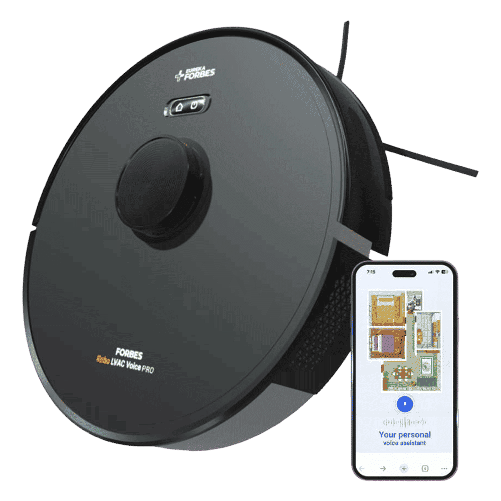 EUREKA FORBES LVac Voice Pro Robotic Vacuum Cleaner & Mop with Wi-Fi Connectivity (Smart Voice Control, Black) EUREKA FORBES LVac Voice Pro Robotic Vacuum Cleaner & Mop with Wi-Fi Connectivity (Smart Voice Control, Black)_8