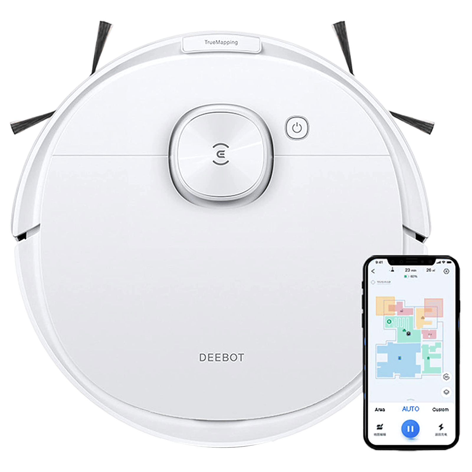 ECOVACS Deebot N8 Robotic Vacuum Cleaner (ECON8, White) ECOVACS Deebot N8 Robotic Vacuum Cleaner (ECON8, White)_1