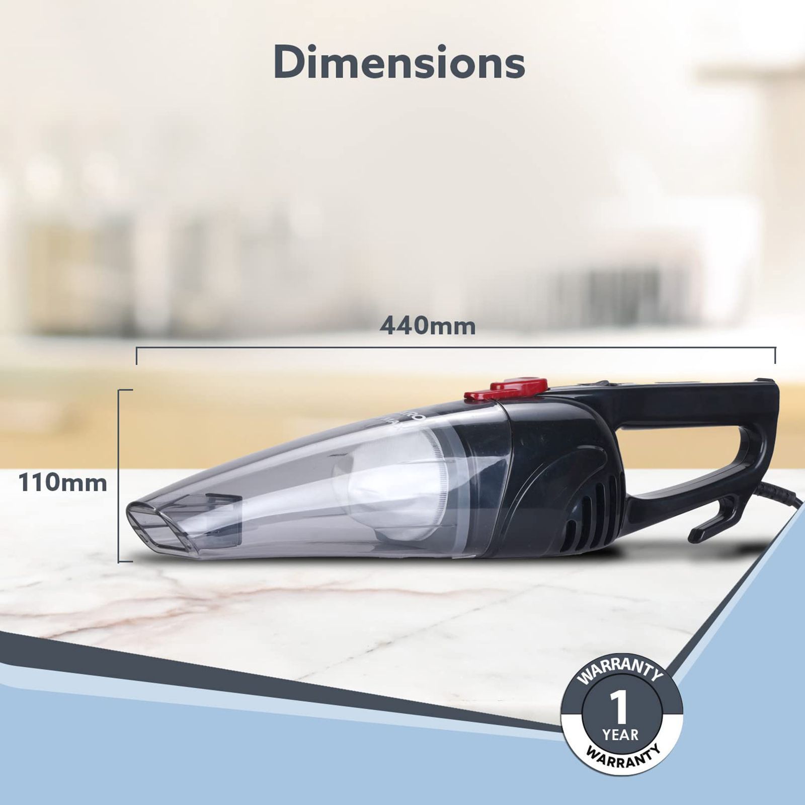 AGARO Regal 800W Car Vacuum Cleaner with Multipurpose Cleaning Brush (Durable ABS & Compact Body, Black)_6