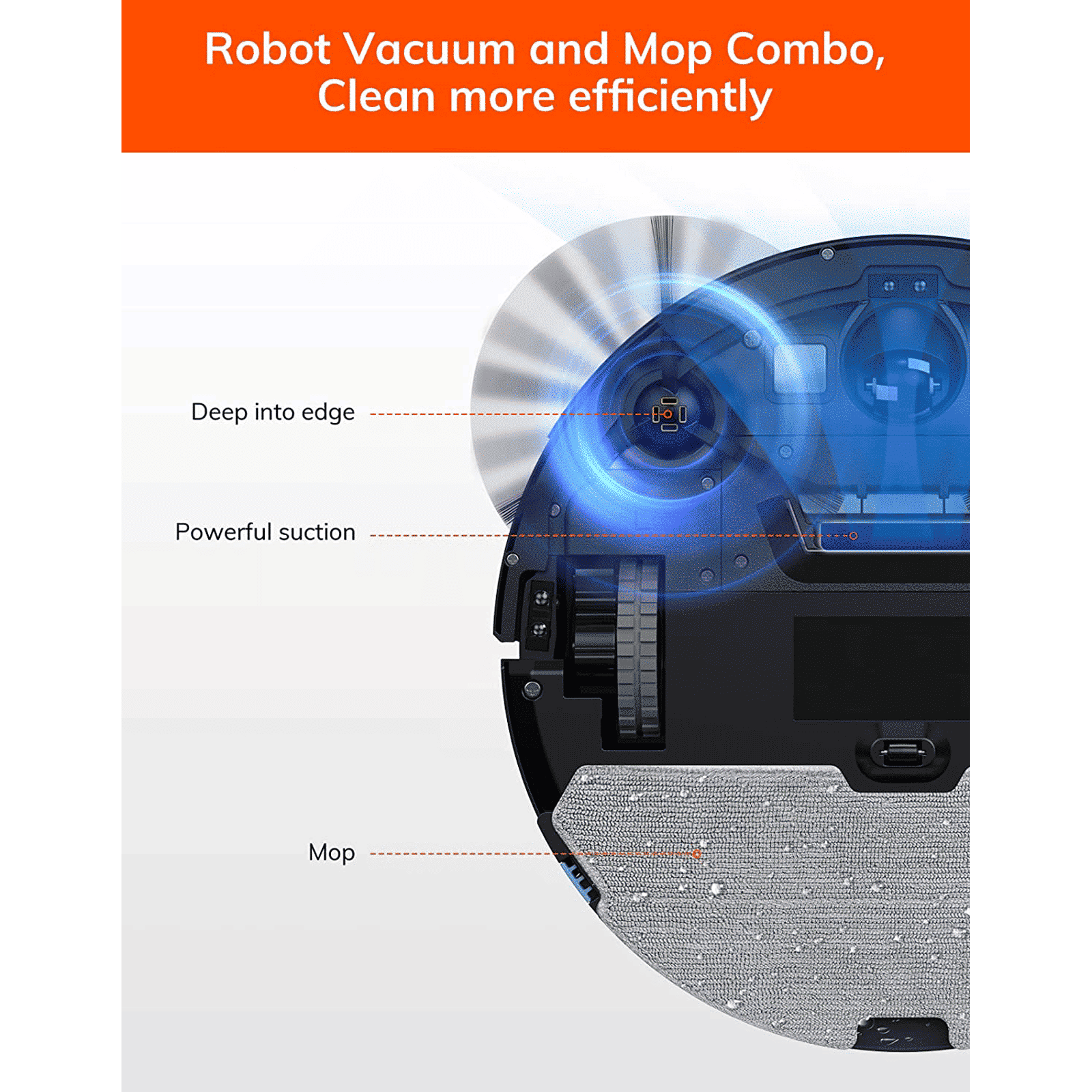 ILIFE V3s Max Robotic Vacuum Cleaner & Mop with Wi-Fi Connectivity (Alexa & Google Assistant, Purple)_6