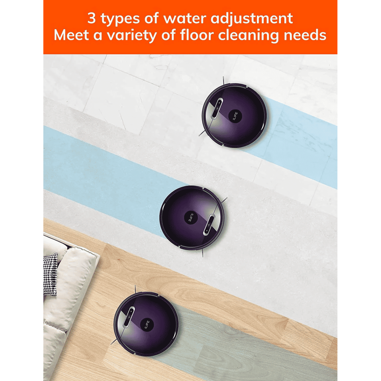 ILIFE V3s Max Robotic Vacuum Cleaner & Mop with Wi-Fi Connectivity (Alexa & Google Assistant, Purple)_10