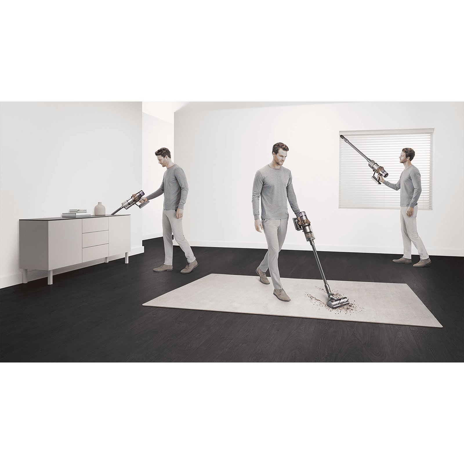 dyson V15 Detect 240W Cordless Dry Vacuum Cleaner with Anti-tangle Technology (LCD Screen, Yellow & Nickel)_10