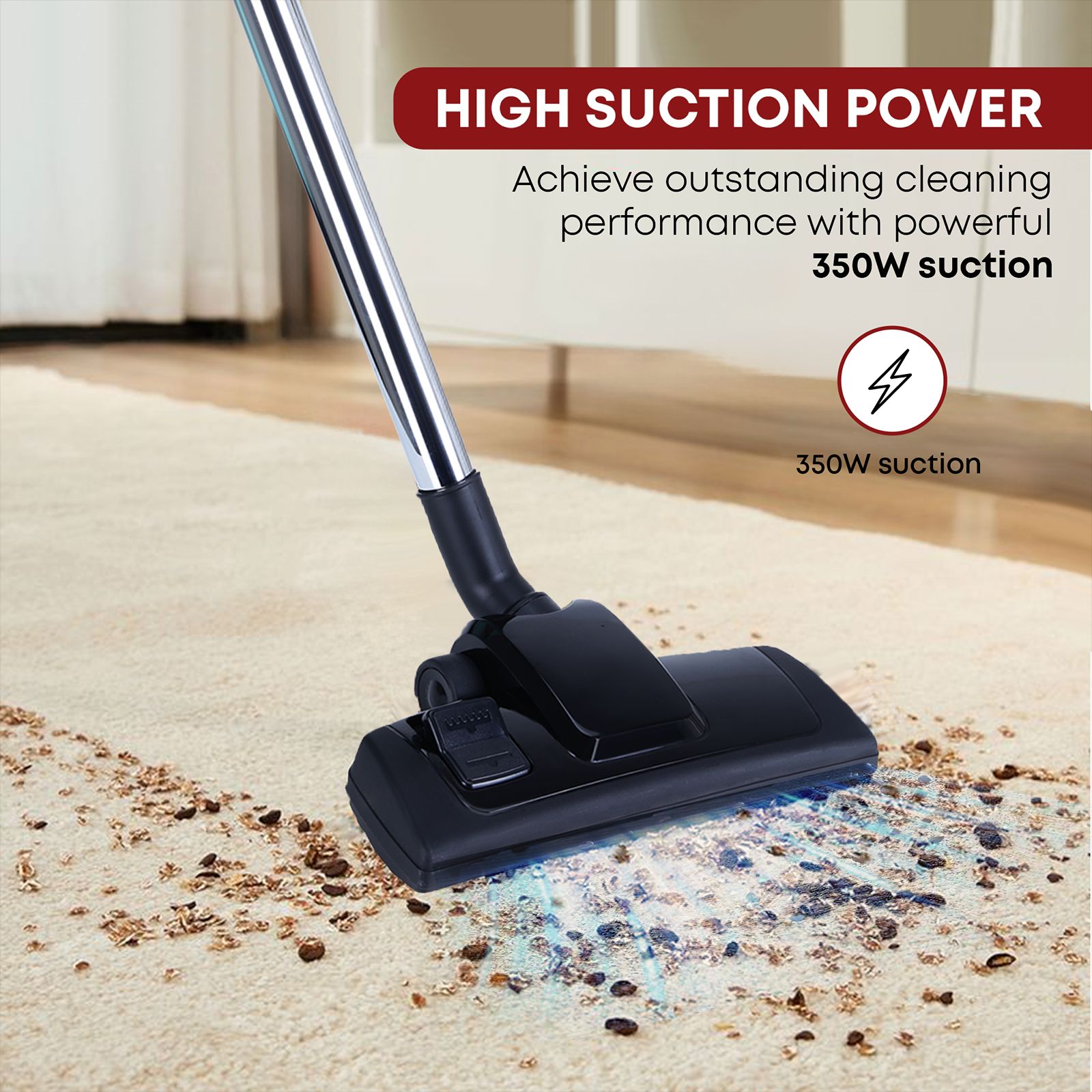 Croma 2000 W Dry Vacuum Cleaner with Hepa Filter (Bagged Dust Collection, Grey)_14