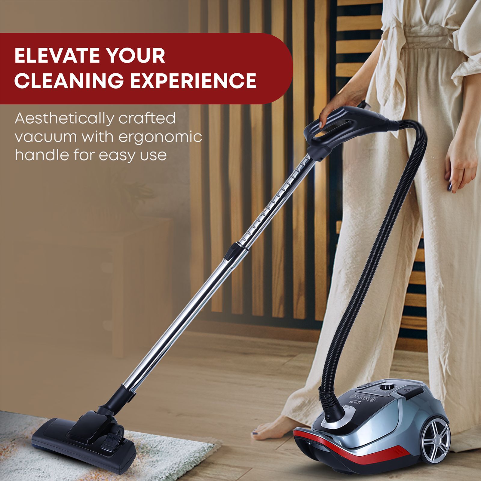 Croma 2000 W Dry Vacuum Cleaner with Hepa Filter (Bagged Dust Collection, Grey)_17