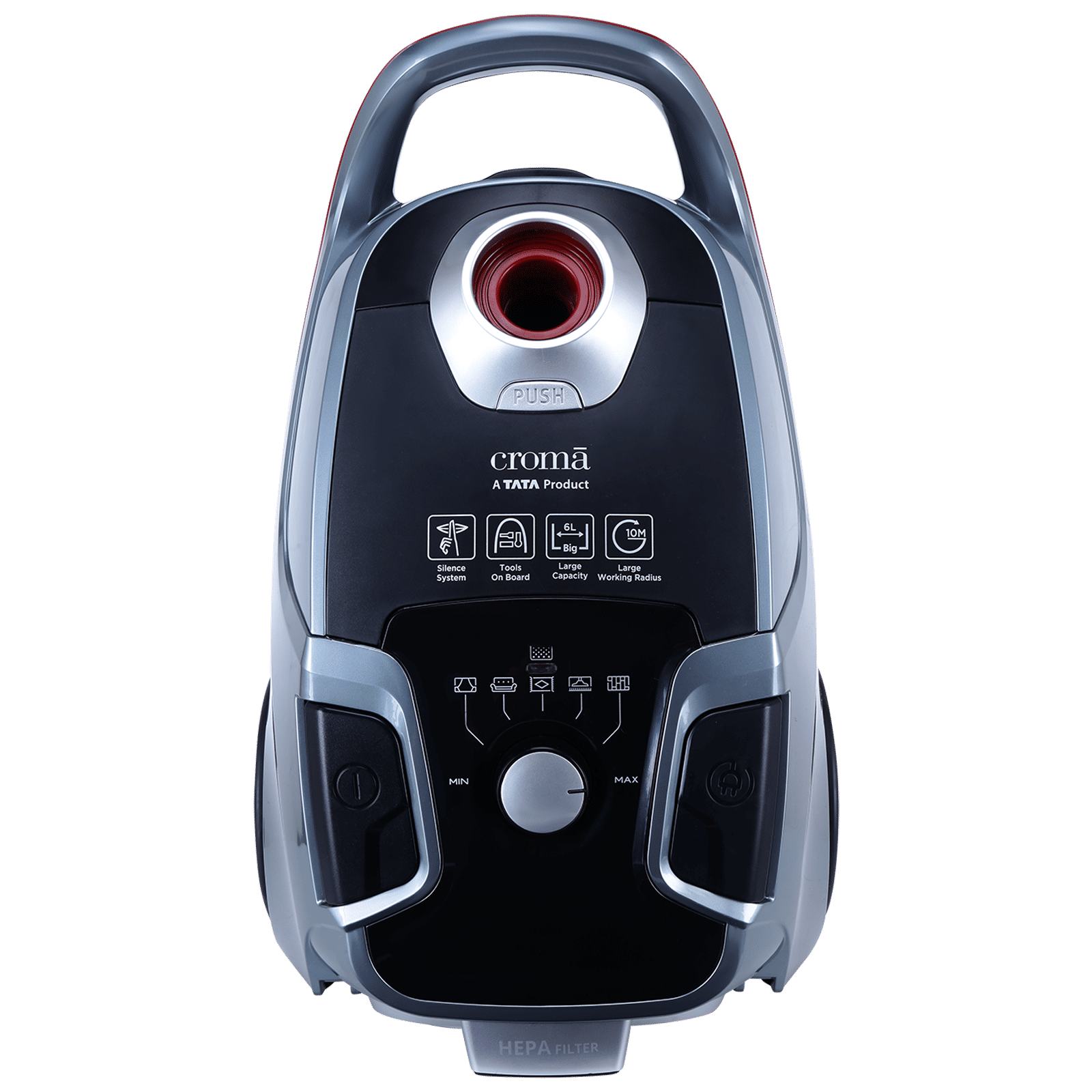 Croma 2000 W Dry Vacuum Cleaner with Hepa Filter (Bagged Dust Collection, Grey)_3
