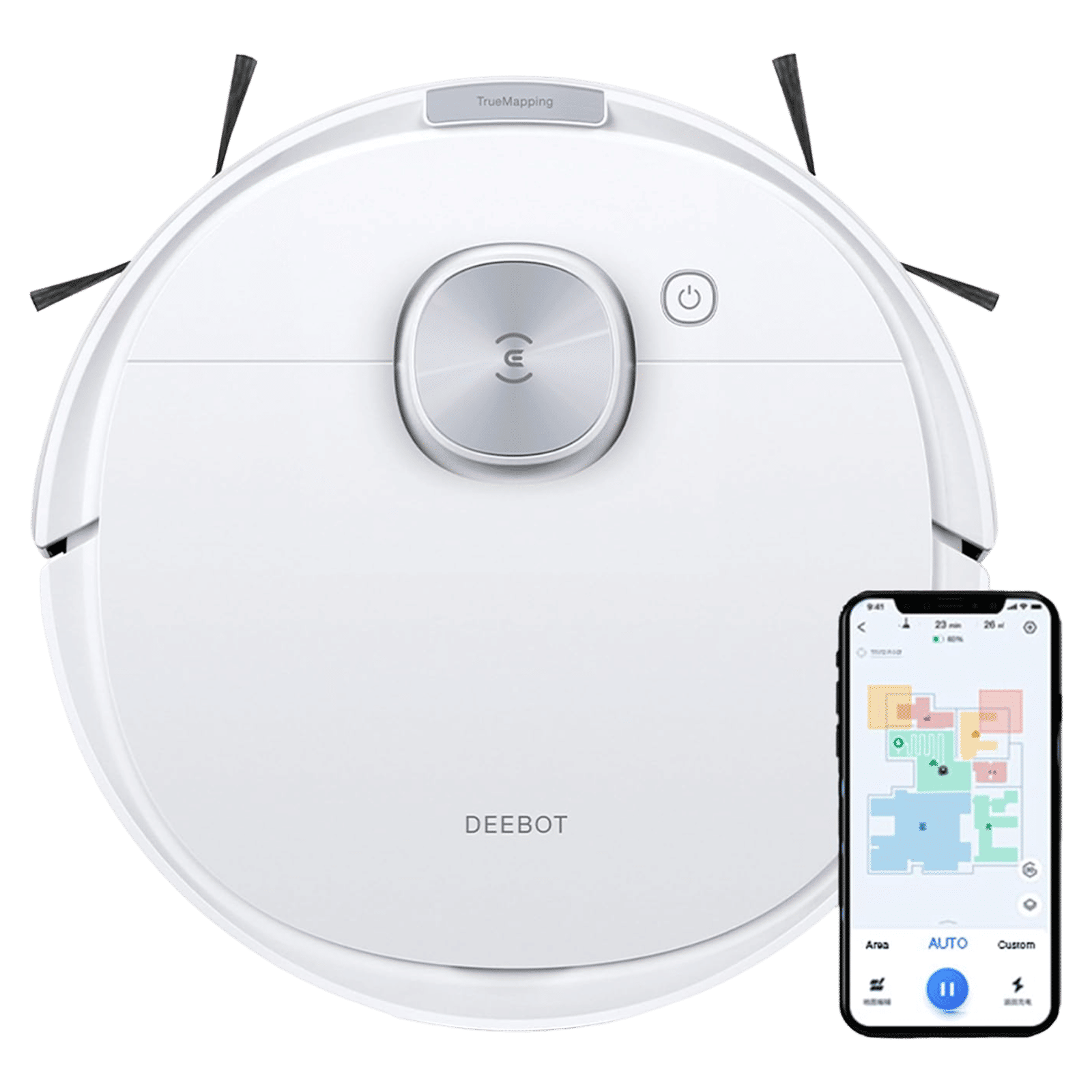 ECOVACS DEEBOT N10 Robotic Vacuum Cleaner & Mop with Wi-Fi Connectivity (Alexa & Google Assistant, White) ECOVACS DEEBOT N10 Robotic Vacuum Cleaner & Mop with Wi-Fi Connectivity (Alexa & Google Assistant, White)_1