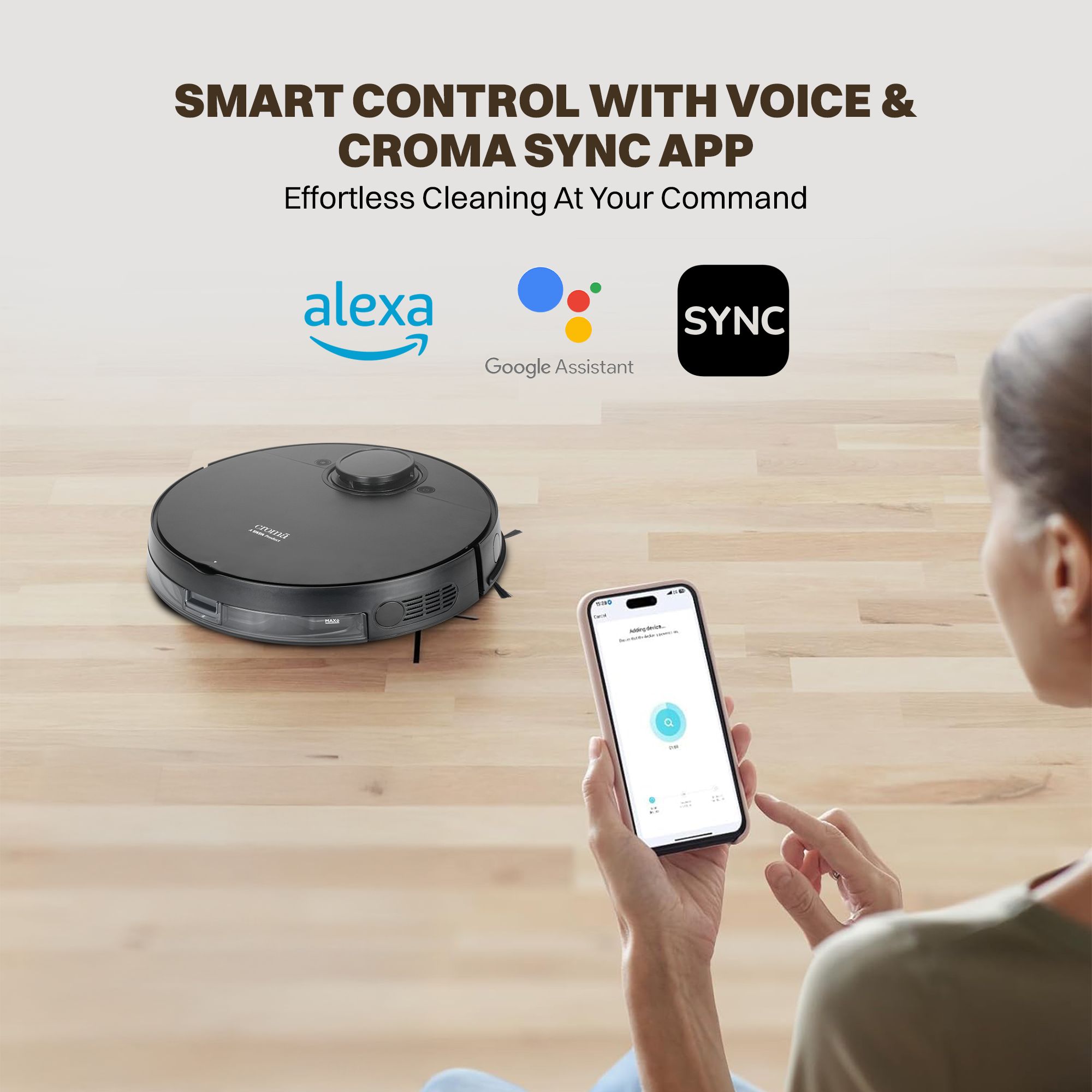 Croma AV5005 Robotic Vacuum Cleaner with 5th Gen LDS Technology (Automatic Self Charging, Black) Croma AV5005 Robotic Vacuum Cleaner with 5th Gen LDS Technology (Automatic Self Charging, Black)_21