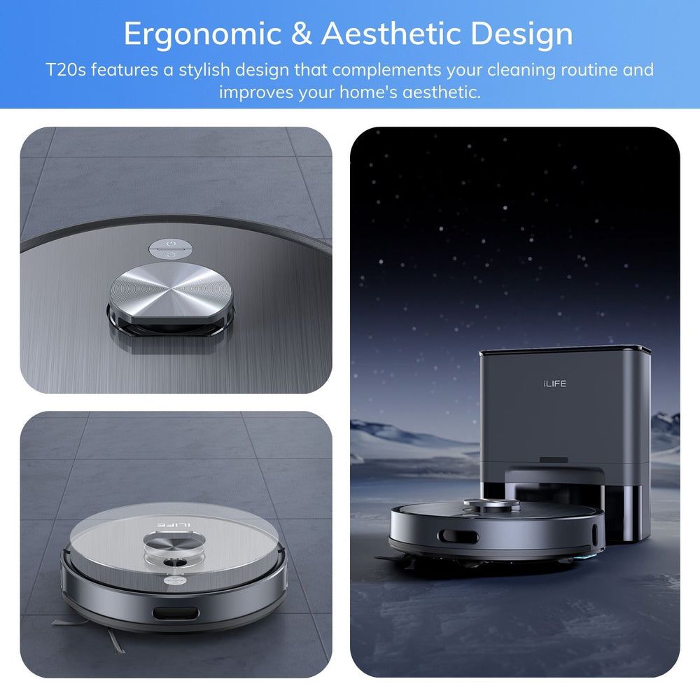 ILIFE T20s Robotic Vacuum Cleaner & Mop with Auto Recharging Station (5200 mAh Battery, Space Gray)_2