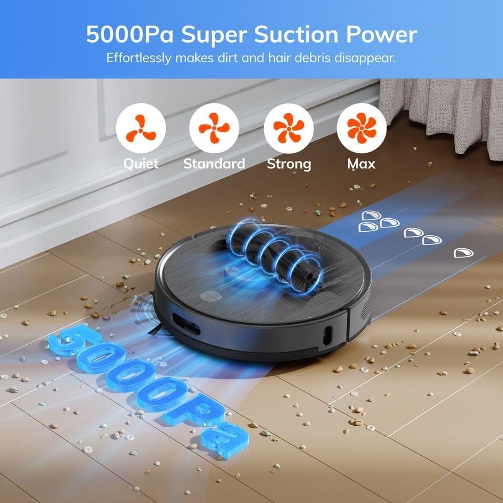 ILIFE T20s Robotic Vacuum Cleaner & Mop with Auto Recharging Station (5200 mAh Battery, Space Gray)_7