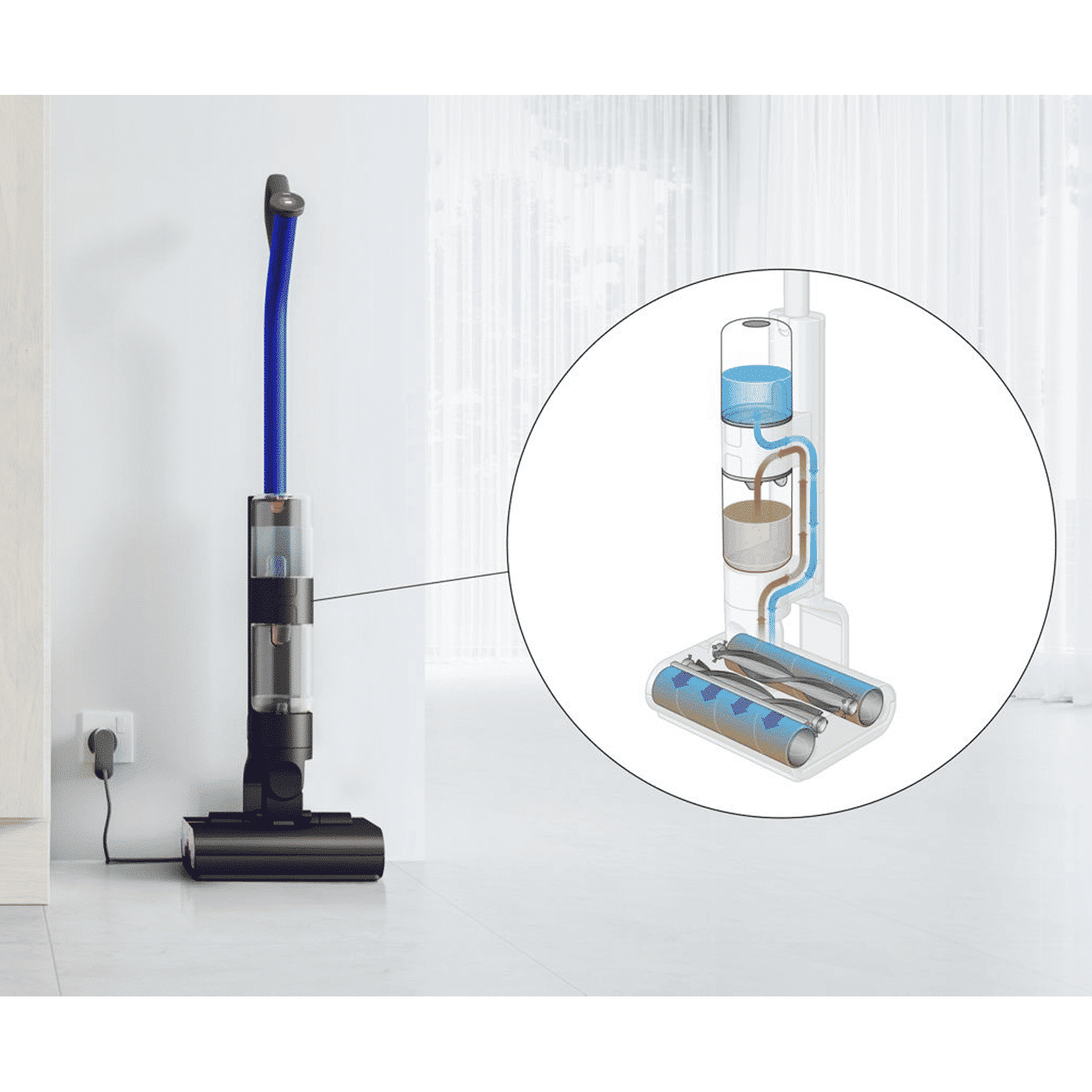 dyson WashG1 Cordless Wet Floor Cleaner with Powerful Rotation (Full Width Hydration, Ultra Blue and Matt Black) dyson WashG1 Cordless Wet Floor Cleaner with Powerful Rotation (Full Width Hydration, Ultra Blue and Matt Black)_6