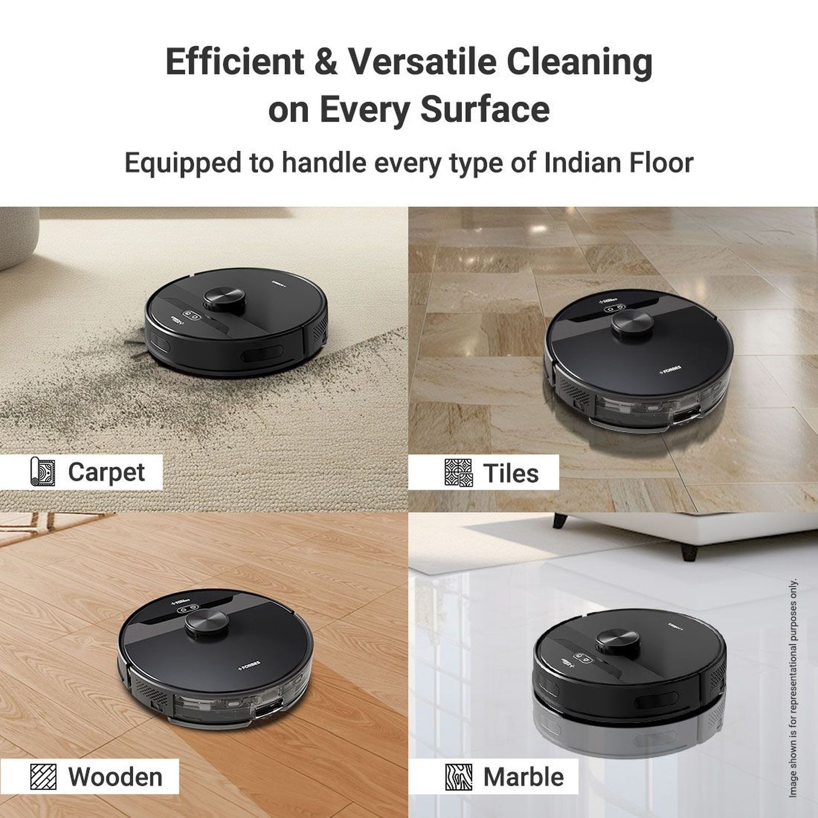 EUREKA FORBES Smartclean Robotic Vacuum Cleaner & Mop with Wi-Fi Connectivity (Smart Voice Control, Black & Orange) EUREKA FORBES Smartclean Robotic Vacuum Cleaner & Mop with Wi-Fi Connectivity (Smart Voice Control, Black & Orange)_5