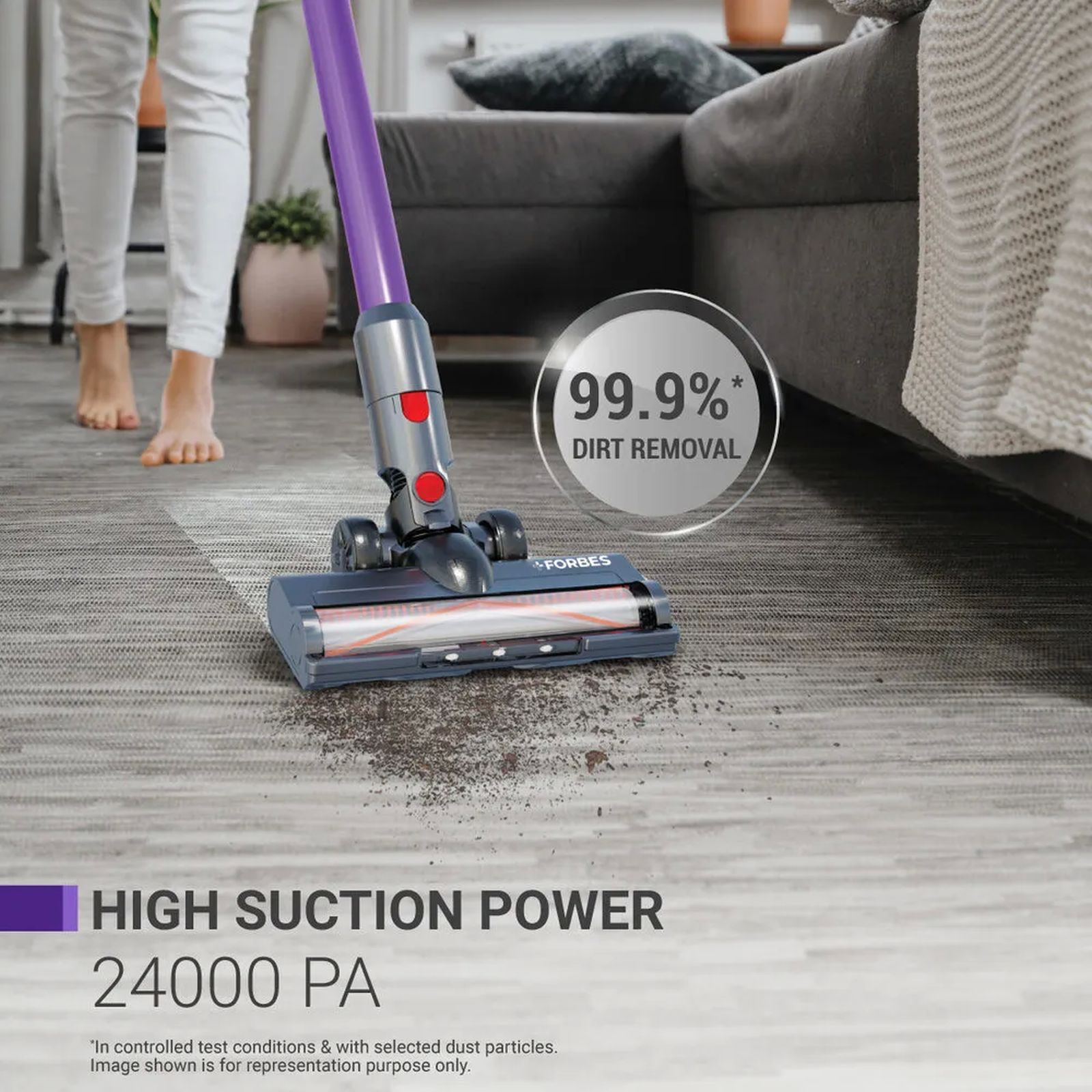 EUREKA FORBES Kordfree K22 220W Cordless Dry Vacuum Cleaner with Powerful Cyclonic Technology (50 Minutes Runtime, Purple) EUREKA FORBES Kordfree K22 220W Cordless Dry Vacuum Cleaner with Powerful Cyclonic Technology (50 Minutes Runtime, Purple)_3
