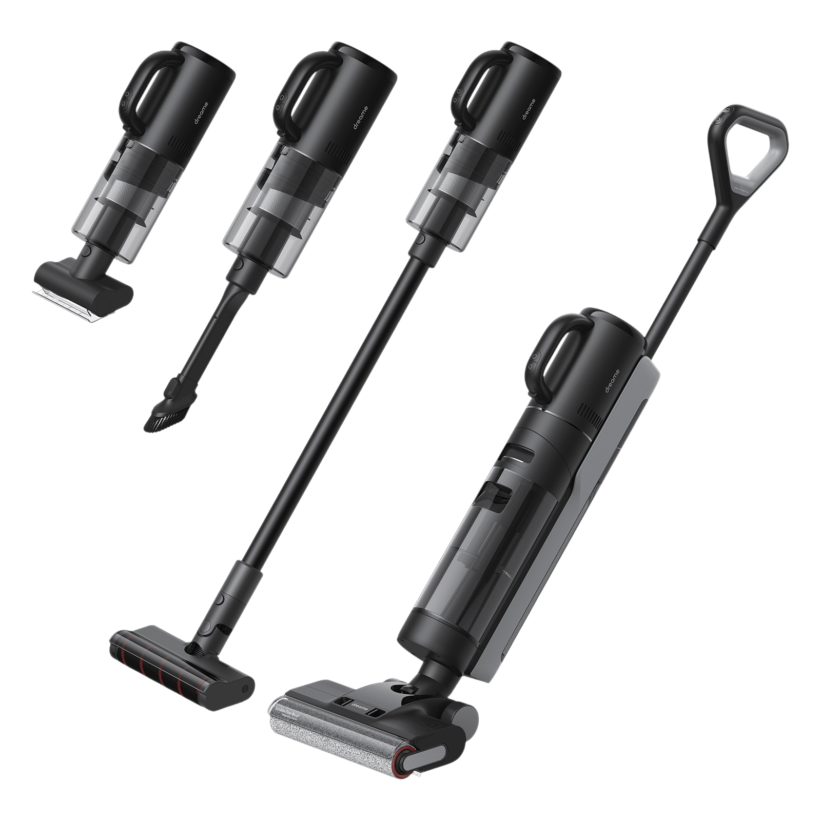 DREAME H12 Dual 300W Cordless Wet & Dry Vacuum Cleaner with 4-in-1 Combination Cleaning (LED Display, Black)_4