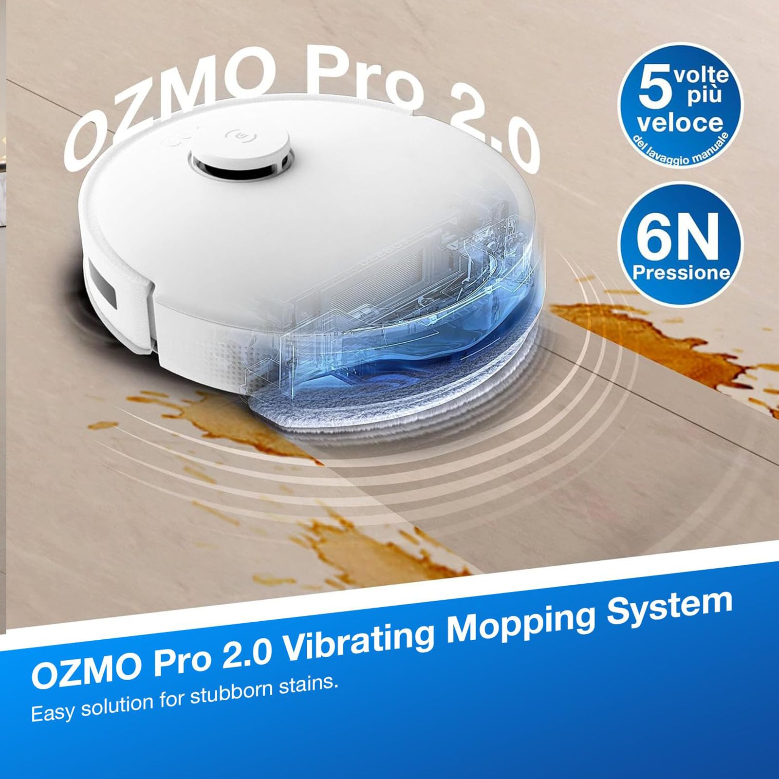 ECOVACS Deebot N20 Pro Robotic Vacuum Cleaner & Mop with ZeroTangle Anti Tangle Technology (OZMO Pro 2.0 Vibrating Mopping System, White)_9