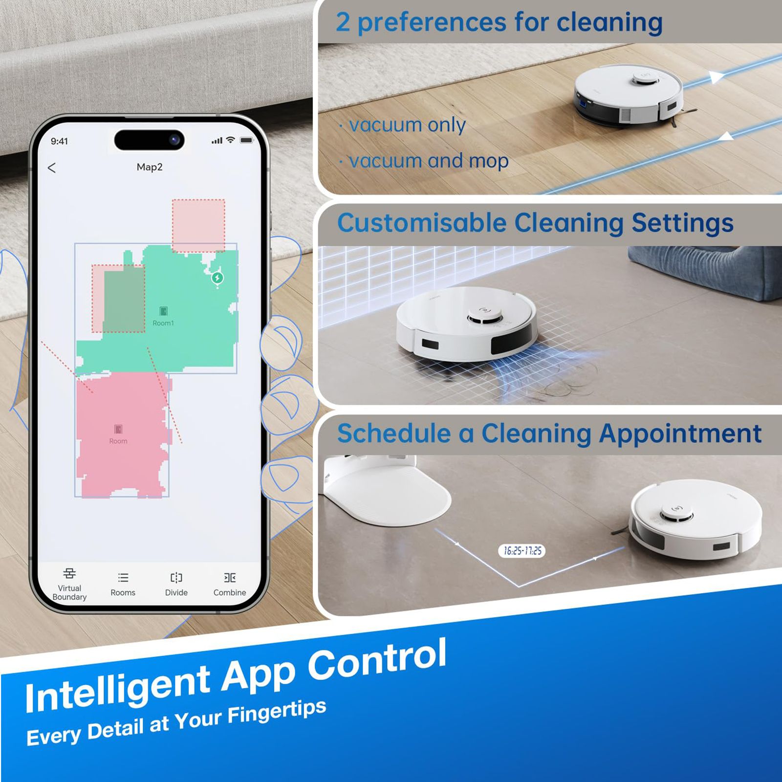 ECOVACS Deebot N20 Pro Robotic Vacuum Cleaner & Mop with ZeroTangle Anti Tangle Technology (OZMO Pro 2.0 Vibrating Mopping System, White)_11