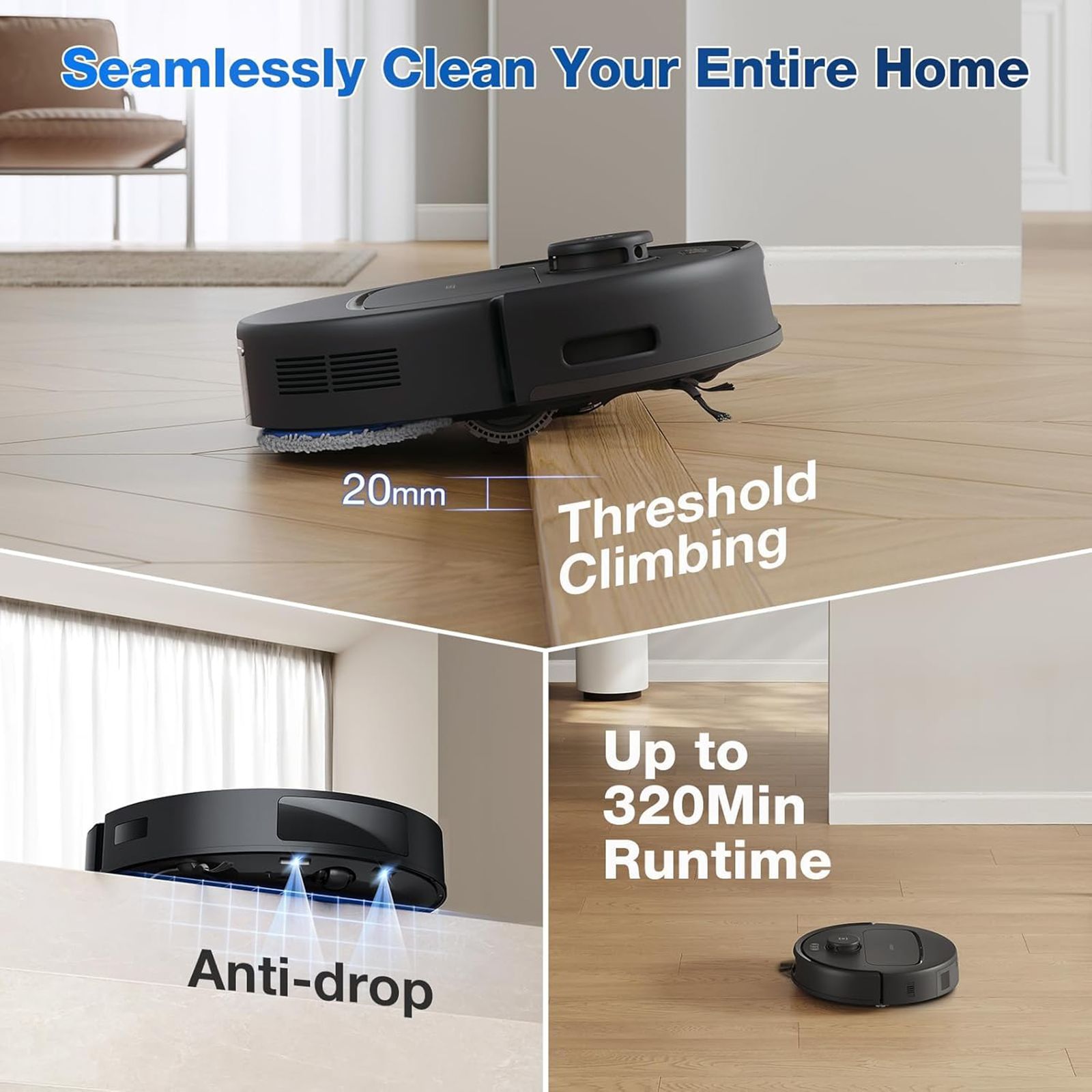 ECOVACS Deebot N30 Pro Omni Robotic Vacuum Cleaner & Mop with ZeroTangle 2.0 Technology (TrueMapping 2.0, Black) ECOVACS Deebot N30 Pro Omni Robotic Vacuum Cleaner & Mop with ZeroTangle 2.0 Technology (TrueMapping 2.0, Black)_12