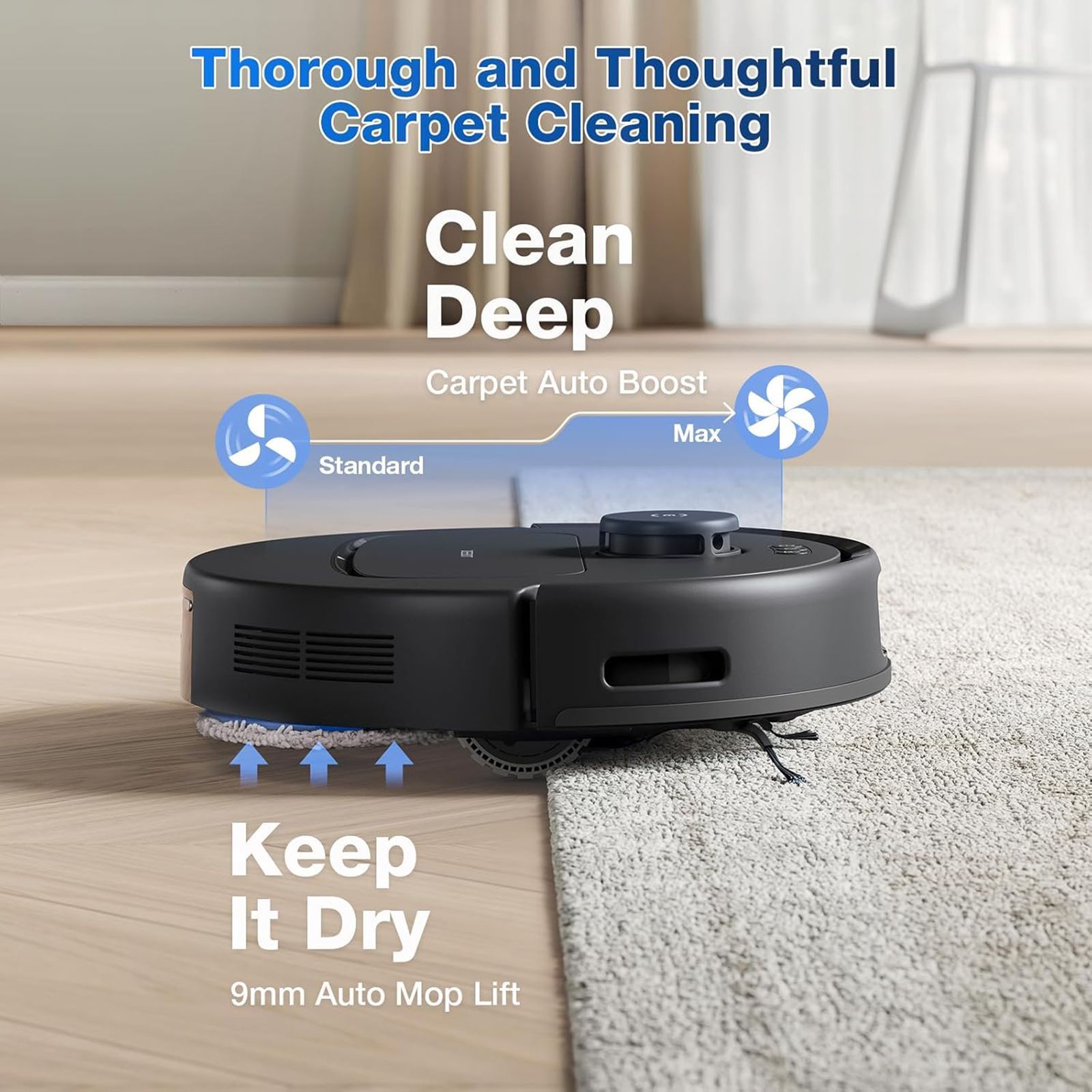 ECOVACS Deebot N30 Pro Omni Robotic Vacuum Cleaner & Mop with ZeroTangle 2.0 Technology (TrueMapping 2.0, Black) ECOVACS Deebot N30 Pro Omni Robotic Vacuum Cleaner & Mop with ZeroTangle 2.0 Technology (TrueMapping 2.0, Black)_13