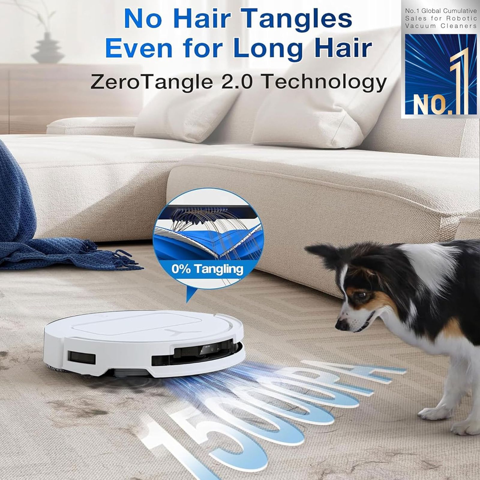 ECOVACS Deebot T50 Pro Omni Robotic Vacuum Cleaner & Mop with ZeroTangle 2.0 Technology (TruEdge 2.0, Black) ECOVACS Deebot T50 Pro Omni Robotic Vacuum Cleaner & Mop with ZeroTangle 2.0 Technology (TruEdge 2.0, Black)_3