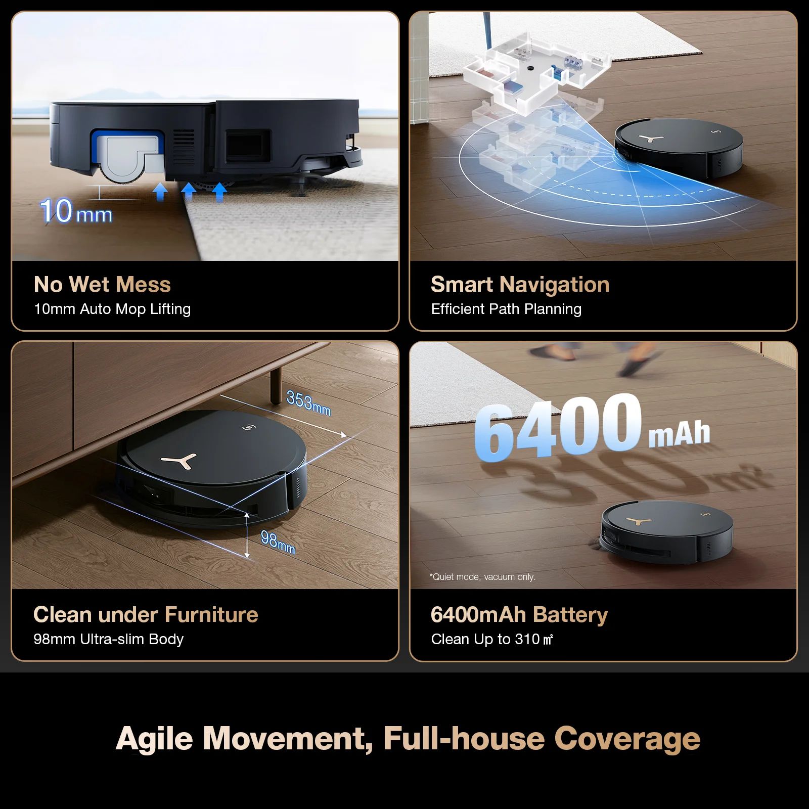 ECOVACS Deebot X8 Pro Omni Robotic Vaccum Cleaner & Mop with ZeroTangle 2.0 Technology (AIVI 3D 3.0, Black) ECOVACS Deebot X8 Pro Omni Robotic Vaccum Cleaner & Mop with ZeroTangle 2.0 Technology (AIVI 3D 3.0, Black)_9