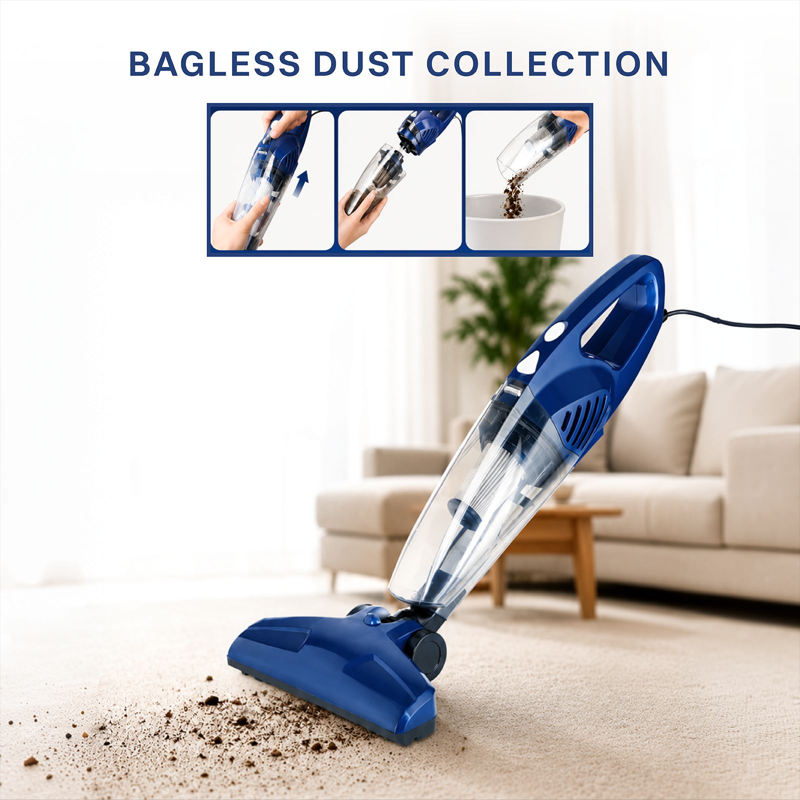 Croma 600W Dry Vacuum Cleaner with Cyclone Suction Technology (Bagless Design, Blue) Croma 600W Dry Vacuum Cleaner with Cyclone Suction Technology (Bagless Design, Blue)_6