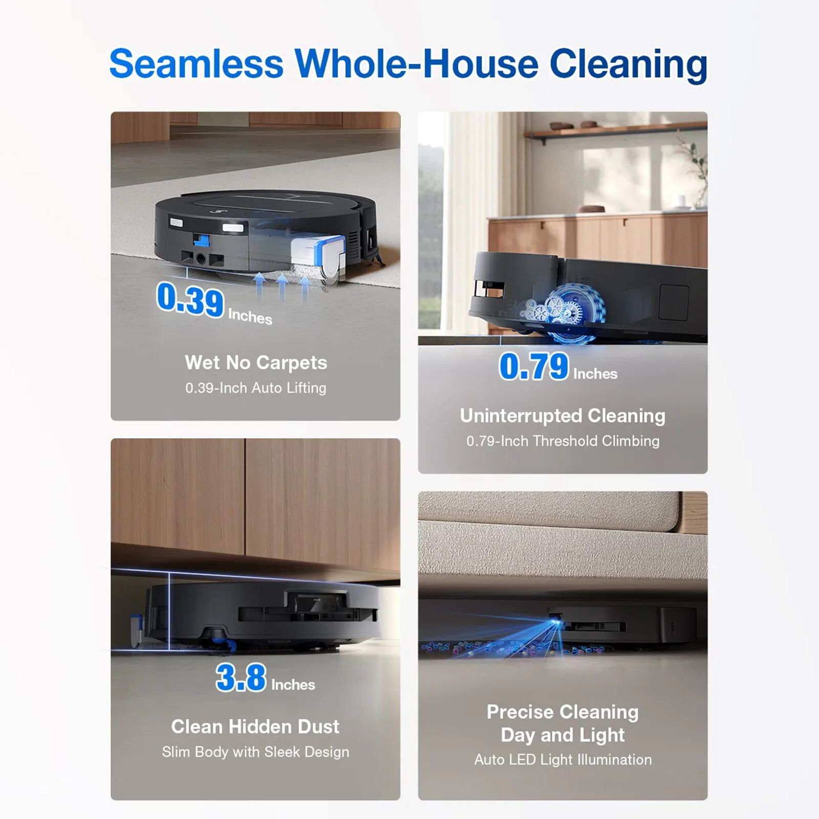 Ecovacs T80 Pro Omni Robotic Vacuum Cleaner & Mop with ZeroTangle 3.0 Technology (Station Self-Cleaning, Black) Ecovacs T80 Pro Omni Robotic Vacuum Cleaner & Mop with ZeroTangle 3.0 Technology (Station Self-Cleaning, Black)_6
