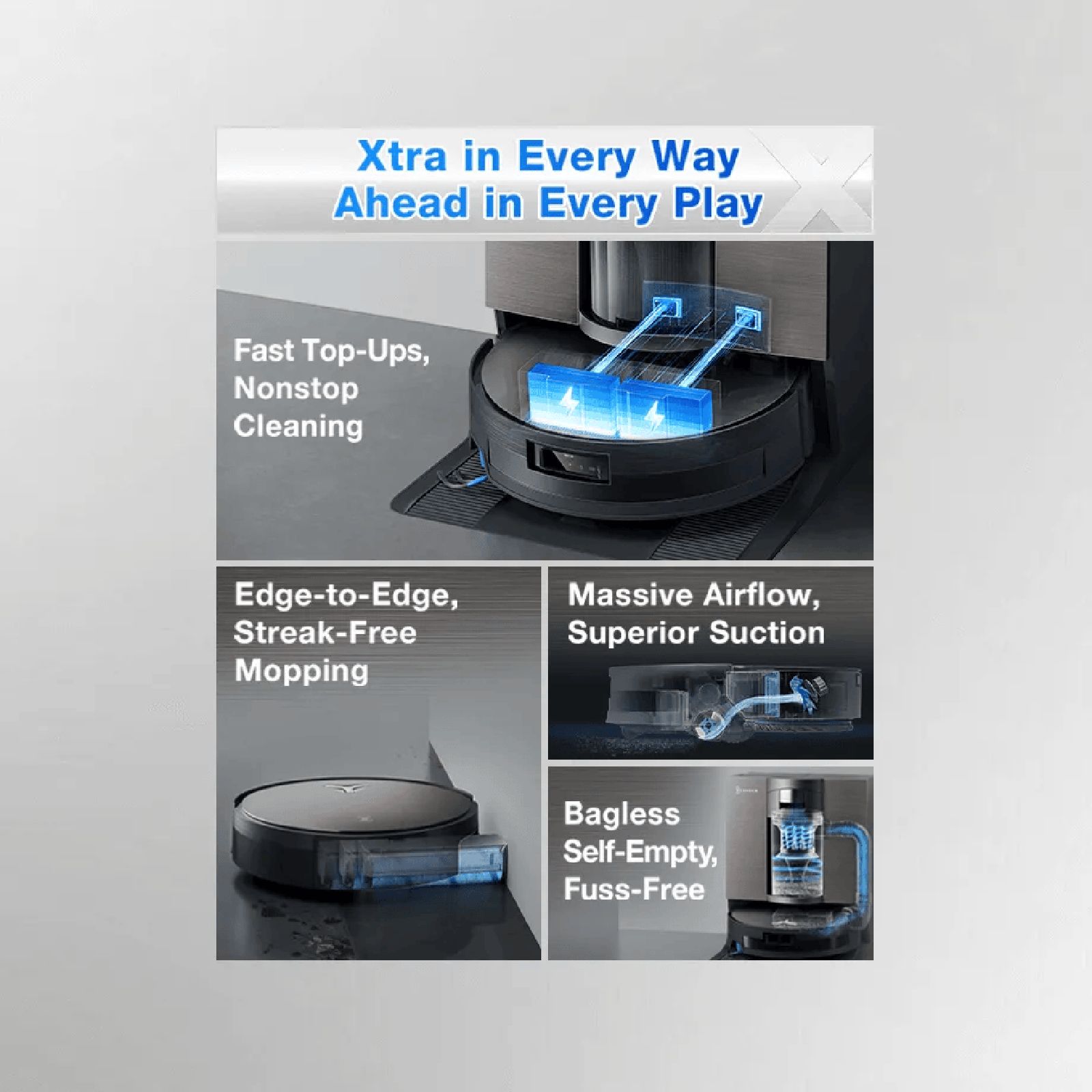 Ecovacs X11 Pro Omni Robotic Vacuum Cleaner & Mop with OZMO Roller 2.0 Edge-Mopping (PureCyclone 2.0 Auto-Empty Station, Black)_8