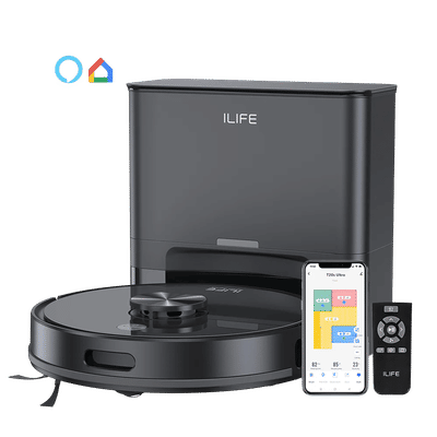 ILIFE T20s Ultra Robotic Vacuum Cleaner & Mop with Upgraded LiDAR Navigation Technology (Multi Floor Mapping, Black)