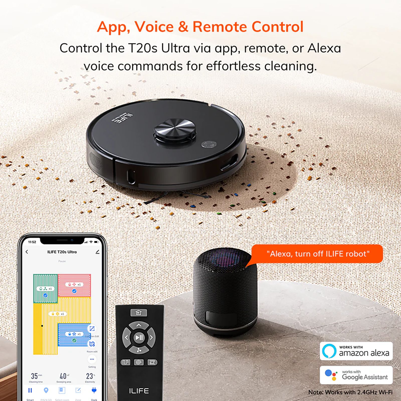 ILIFE T20s Ultra Robotic Vacuum Cleaner & Mop with Upgraded LiDAR Navigation Technology (Multi Floor Mapping, Black) ILIFE T20s Ultra Robotic Vacuum Cleaner & Mop with Upgraded LiDAR Navigation Technology (Multi Floor Mapping, Black)_5