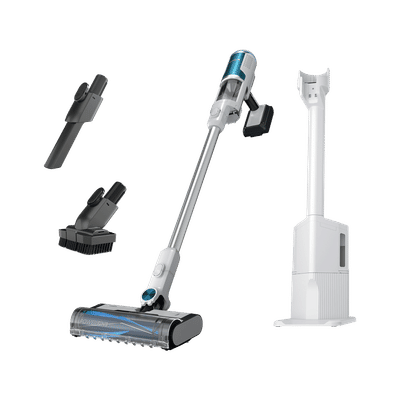 Shark PICO AED 240W Cordless Dry Vacuum Cleaner with Auto-Empty Dock (Anti-Hair Wrap Technology, Blue)