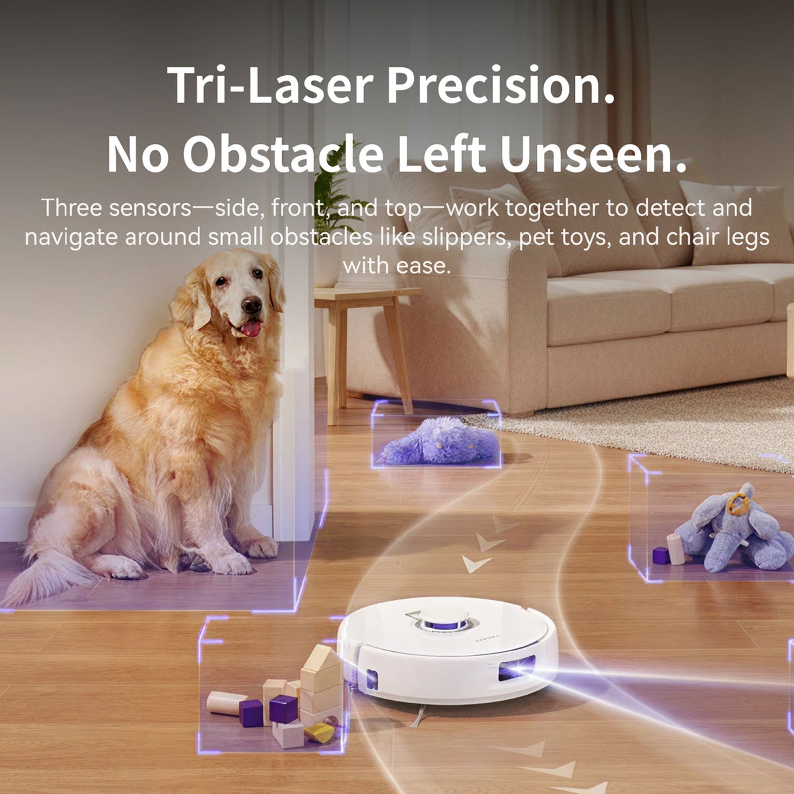NARWAL Freo X20 Plus Robotic Vacuum Cleaner & Mop with Tri Laser Detection (Zero-Tangle Technology, White)_6