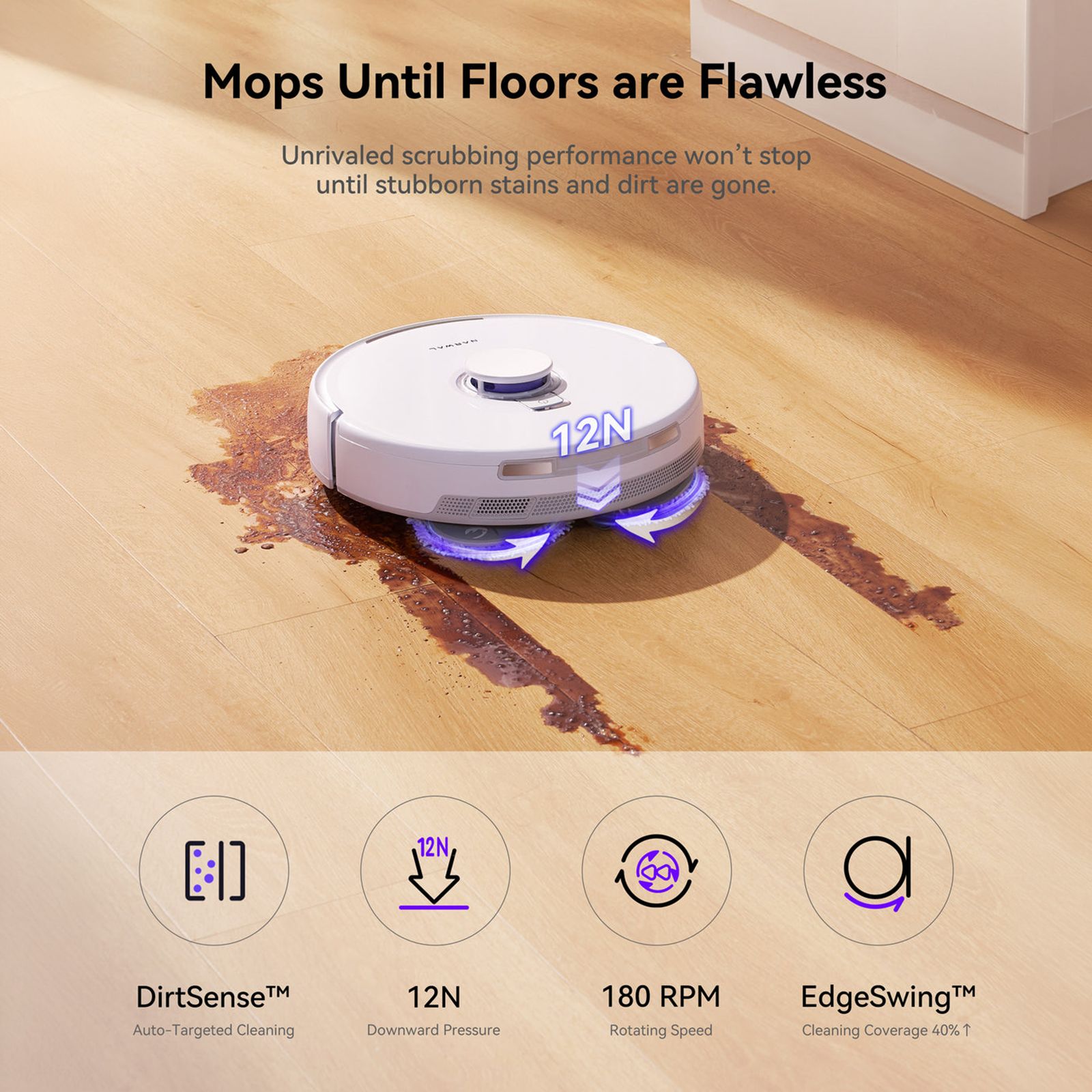 NARWAL Freo X Ultra 2.0 Robotic Vacuum Cleaner & Mop with AI DirtSense Technology (Auto Mop Washing, White) NARWAL Freo X Ultra 2.0 Robotic Vacuum Cleaner & Mop with AI DirtSense Technology (Auto Mop Washing, White)_3
