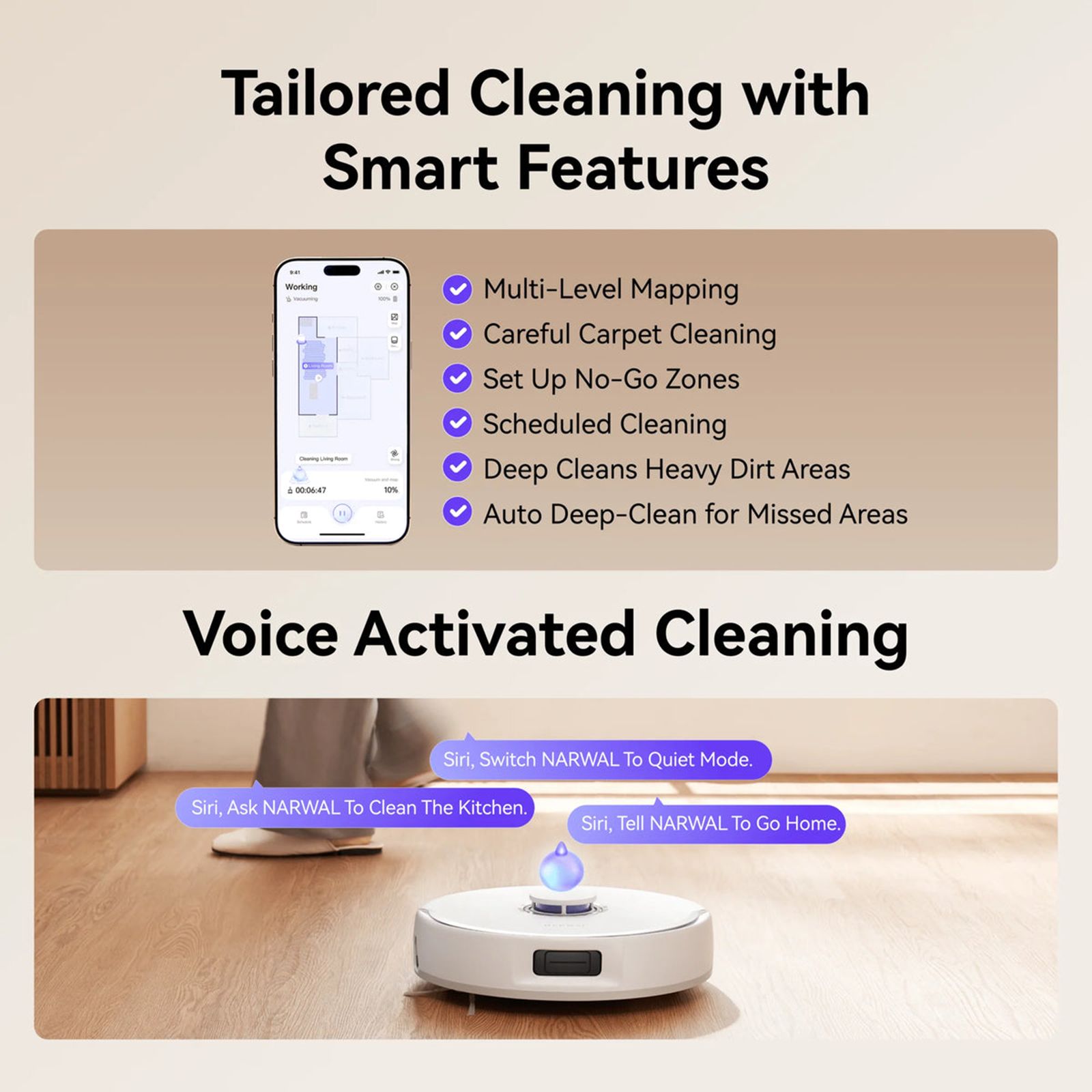 NARWAL Freo X10 Pro Robotic Vacuum Cleaner & Mop with MopExtend Edge Cleaning (DualFlow Tangle Free System, White) NARWAL Freo X10 Pro Robotic Vacuum Cleaner & Mop with MopExtend Edge Cleaning (DualFlow Tangle Free System, White)_7