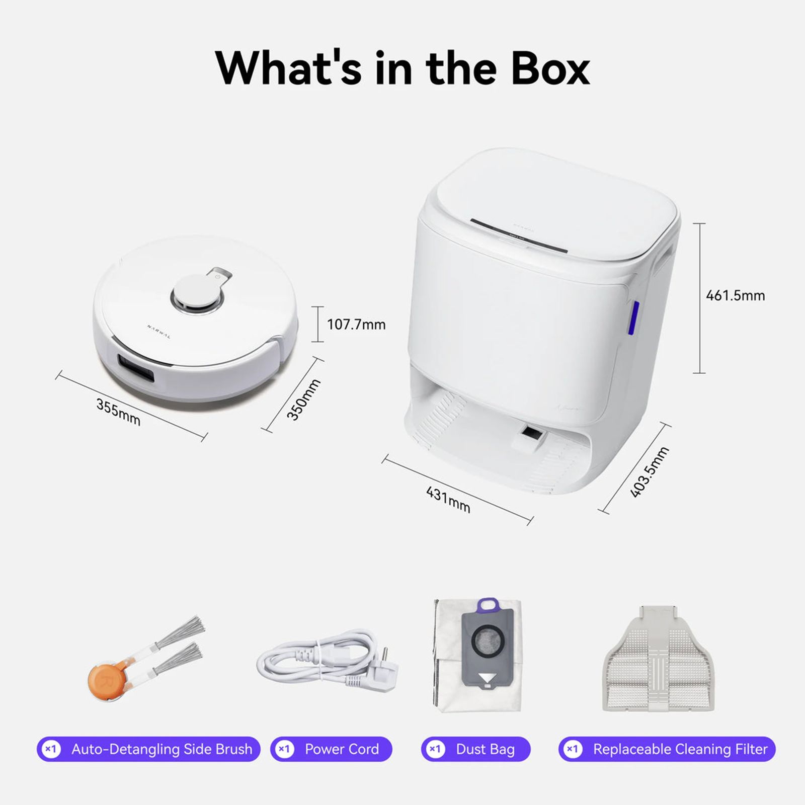 NARWAL Freo X10 Pro Robotic Vacuum Cleaner & Mop with MopExtend Edge Cleaning (DualFlow Tangle Free System, White) NARWAL Freo X10 Pro Robotic Vacuum Cleaner & Mop with MopExtend Edge Cleaning (DualFlow Tangle Free System, White)_8