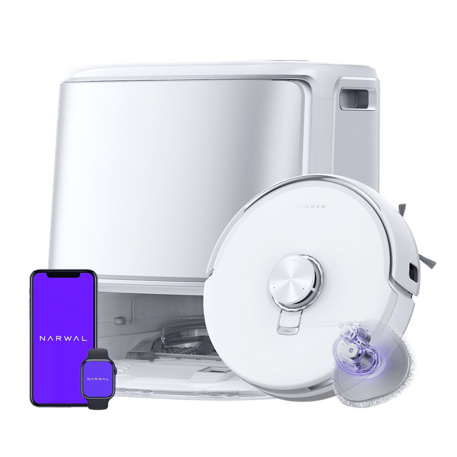 NARWAL Freo Z10 Robotic Vacuum Cleaner & Mop with Voice Activated Cleaning (DualFlow Tangle-Free System, White) NARWAL Freo Z10 Robotic Vacuum Cleaner & Mop with Voice Activated Cleaning (DualFlow Tangle-Free System, White)_1