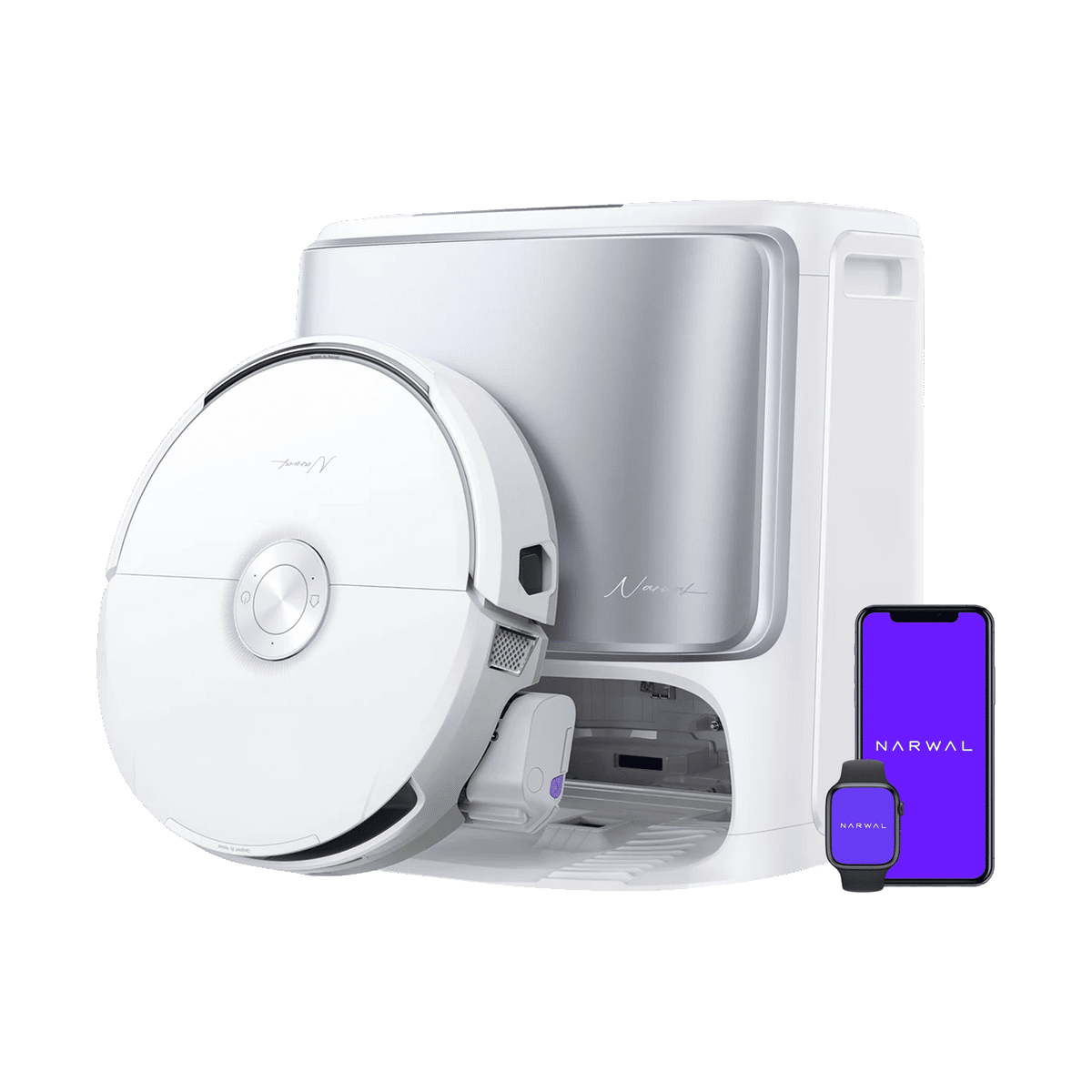 NARWAL Flow Robotic Vacuum Cleaner & Mop with TwinAI Dodge Obstacle Avoidance (Zero-Tangling Roller Brush, Galaxy Silver) NARWAL Flow Robotic Vacuum Cleaner & Mop with TwinAI Dodge Obstacle Avoidance (Zero-Tangling Roller Brush, Galaxy Silver)_1
