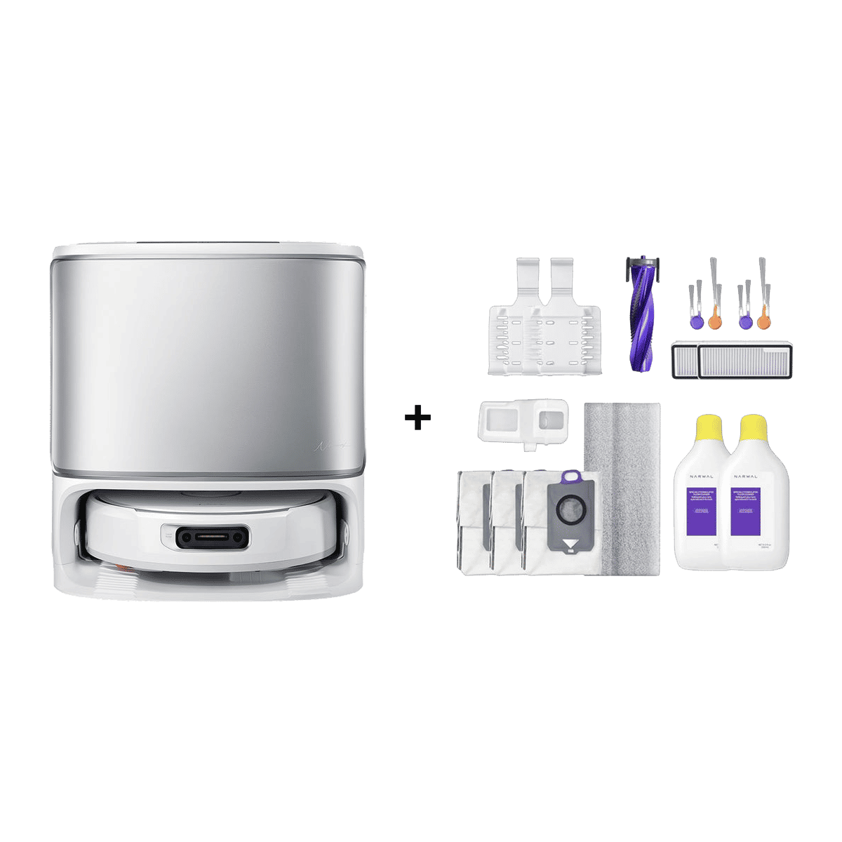 NARWAL Flow Robotic Vacuum Cleaner & Mop with TwinAI Dodge Obstacle Avoidance (Zero-Tangling Roller Brush, Galaxy Silver) NARWAL Flow Robotic Vacuum Cleaner & Mop with TwinAI Dodge Obstacle Avoidance (Zero-Tangling Roller Brush, Galaxy Silver)_2