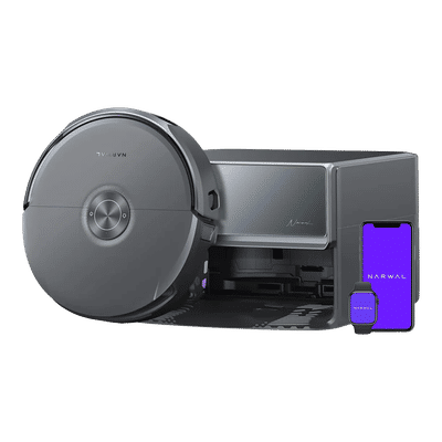 NARWAL Flow 2 Compact Robotic Vacuum Cleaner & Mop with Narmind Pro (31,000Pa Suction, Black)