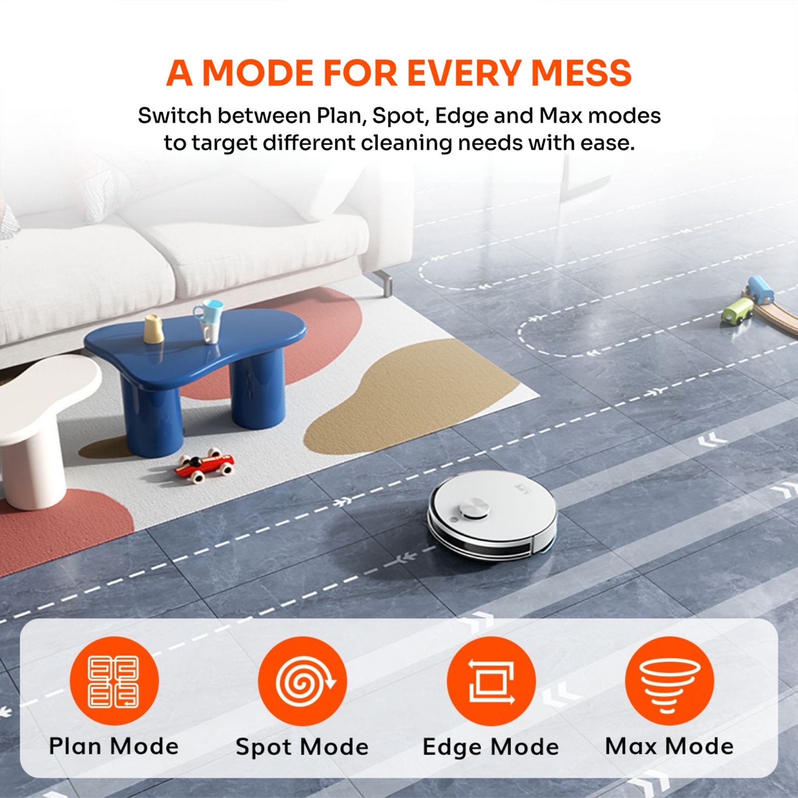 ILIFE A30 Pro Robotic Vacuum Cleaner & Mop with Self-Emptying Station (LiDAR Navigation Technology, White) ILIFE A30 Pro Robotic Vacuum Cleaner & Mop with Self-Emptying Station (LiDAR Navigation Technology, White)_12