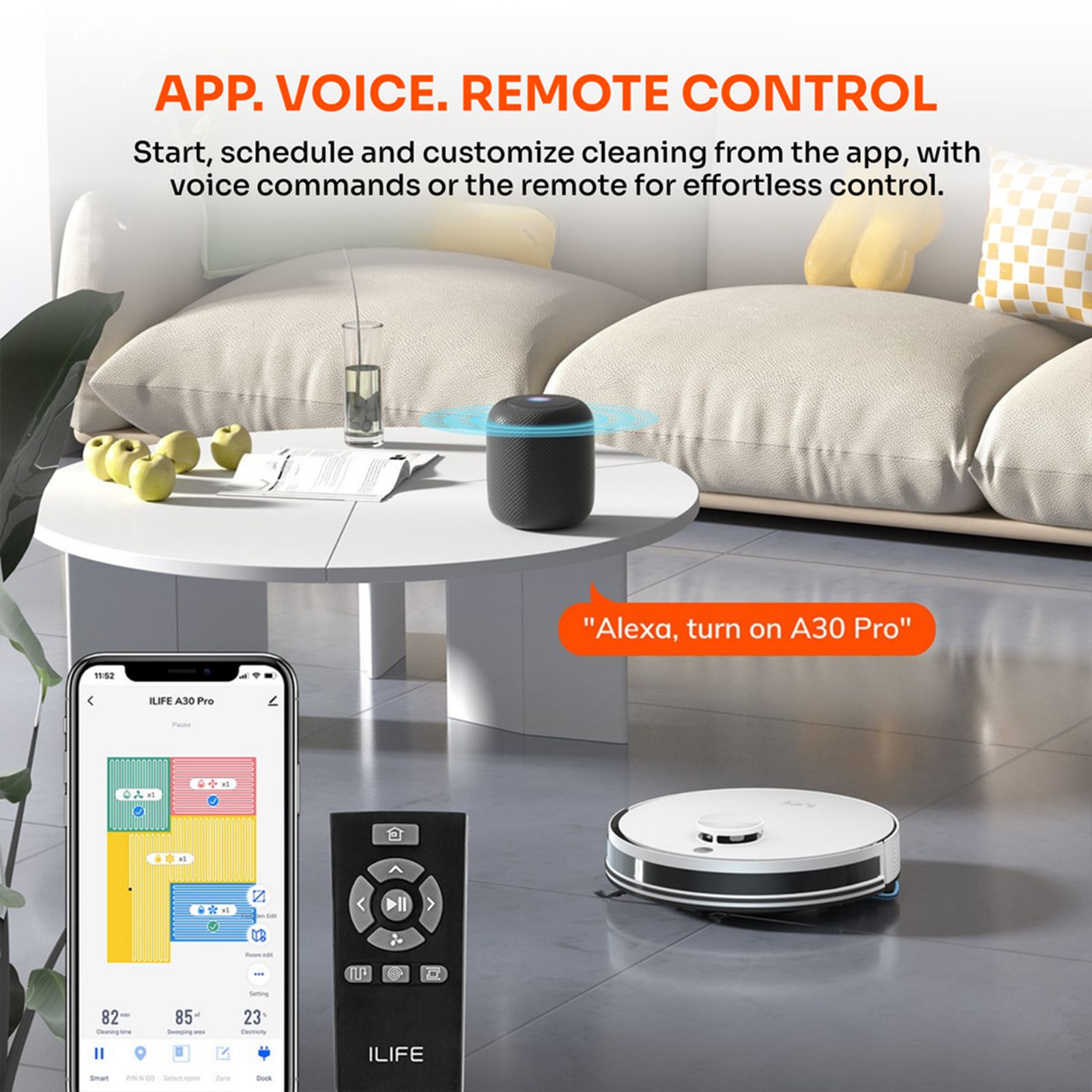 ILIFE A30 Pro Robotic Vacuum Cleaner & Mop with Self-Emptying Station (LiDAR Navigation Technology, White) ILIFE A30 Pro Robotic Vacuum Cleaner & Mop with Self-Emptying Station (LiDAR Navigation Technology, White)_7