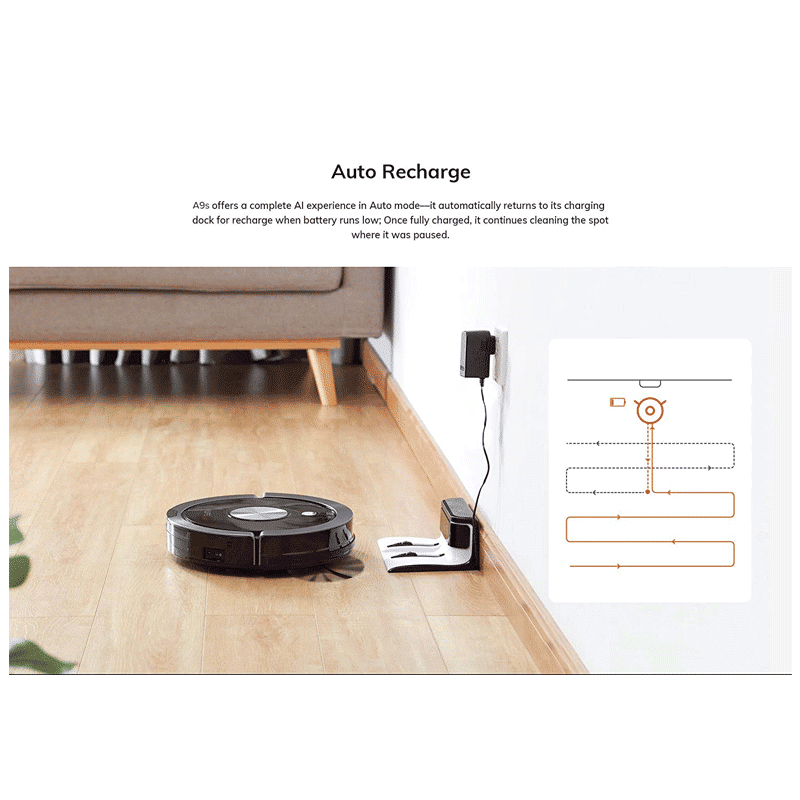 ILIFE A9s 26 Watts Robotic Vacuum Cleaner (0.45 Litres Tank, B07RM3SQB4, Black)_4