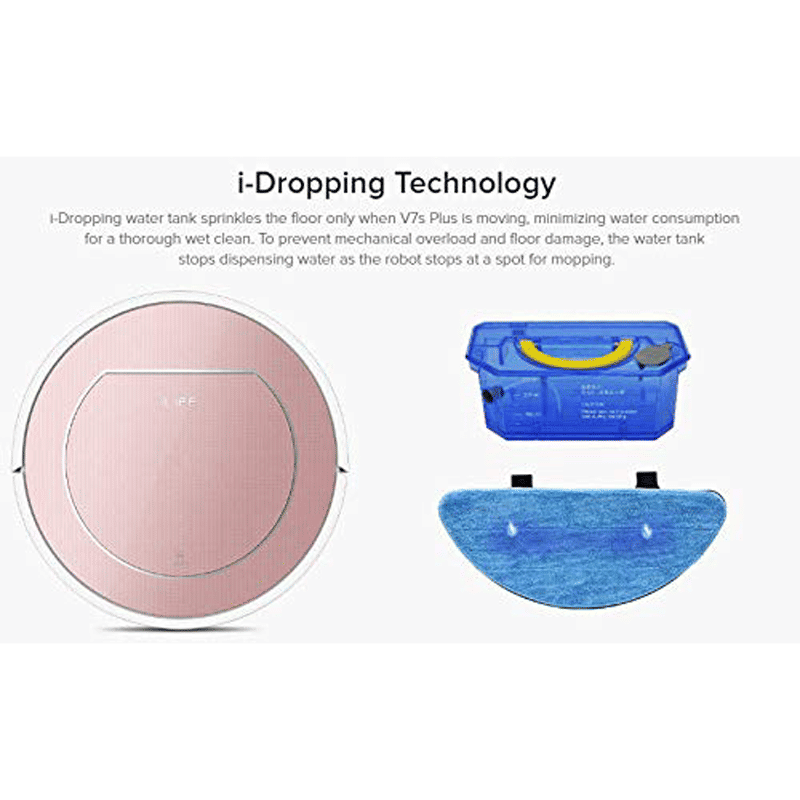 ILIFE Dry and Wet Robotic Vacuum Cleaner (V7s Plus, Pink) ILIFE Dry and Wet Robotic Vacuum Cleaner (V7s Plus, Pink)_8