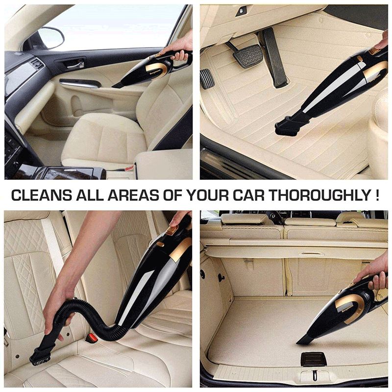 BERGMANN Stunner 150W Car Vacuum Cleaner with Copper Motor (Power On Indicator, Black)_6